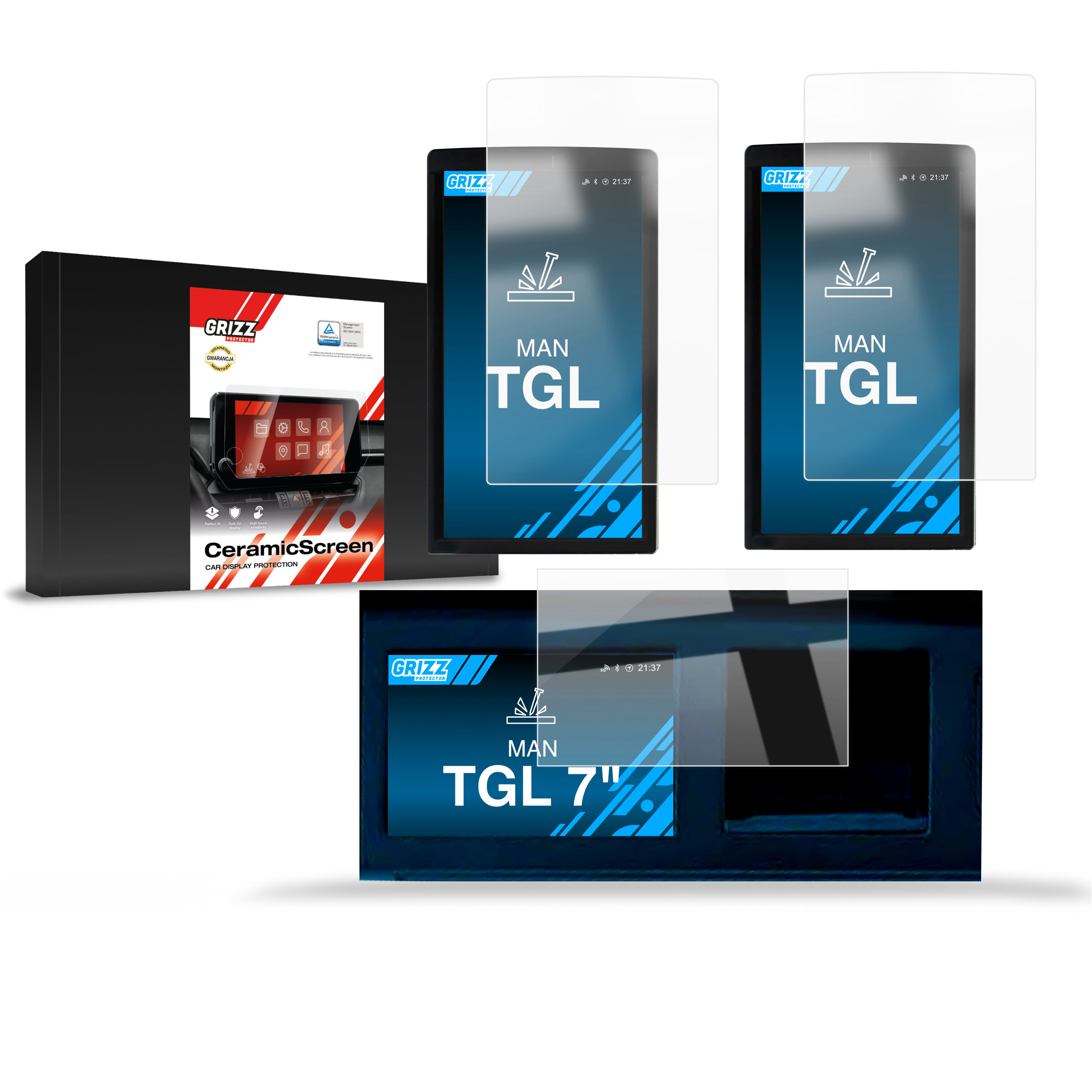 CarDisplay Protection Grizz Keramikfolie für MAN TGL 7
