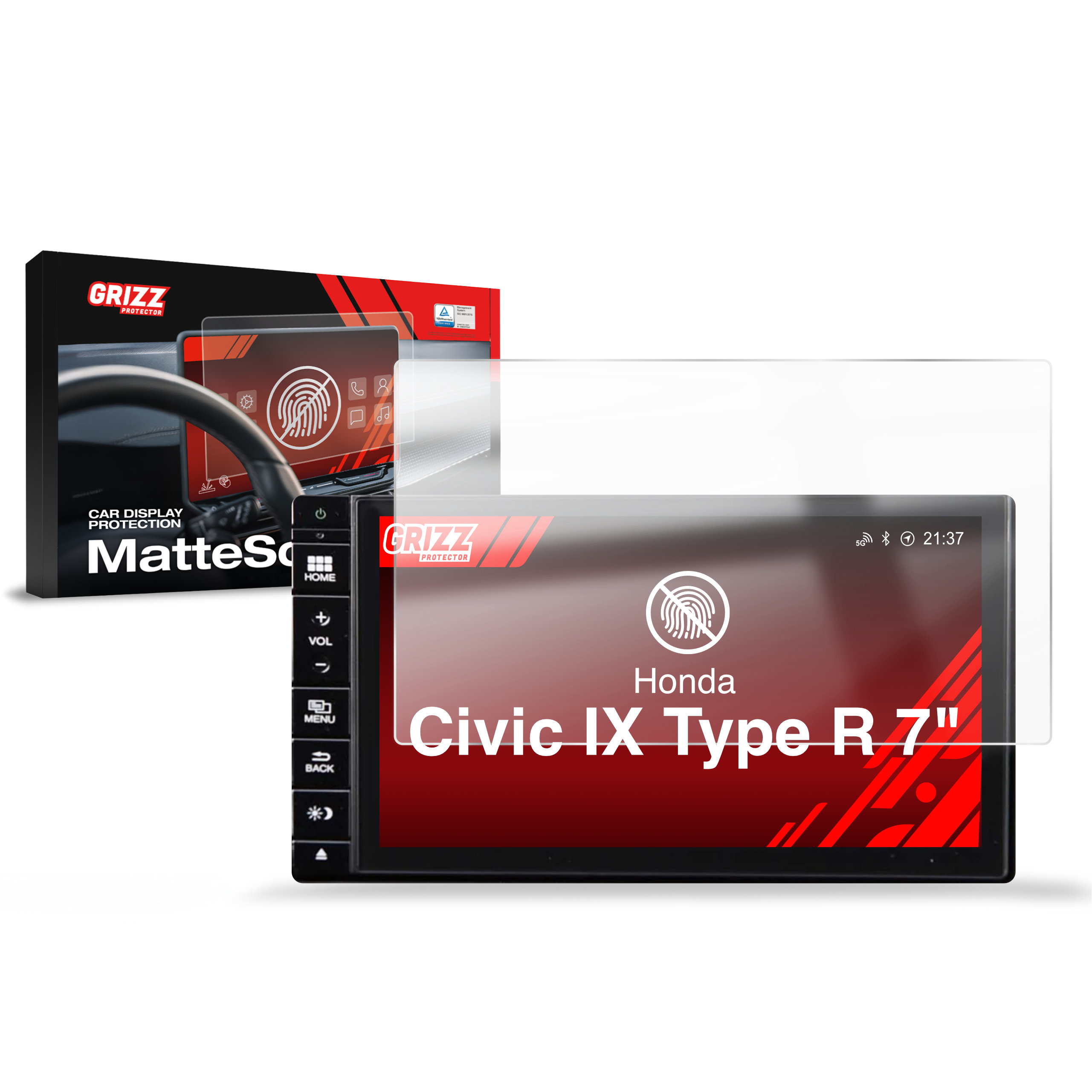 CarDisplay Protection Grizz Mattfolie für Honda Civic IX Type R 7