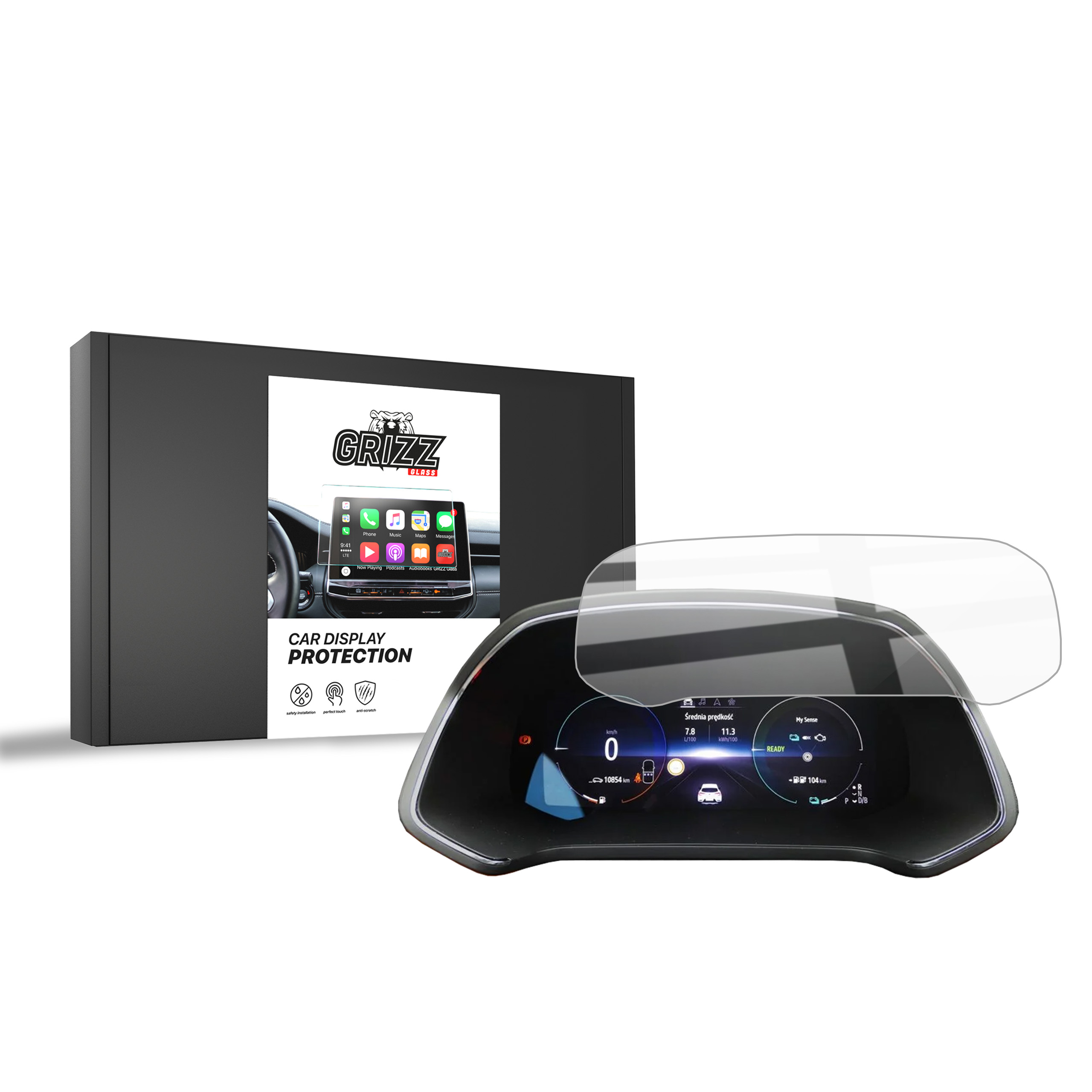 CarDisplay Protection Grizz Keramikfolie für Renault Captur 10,4
