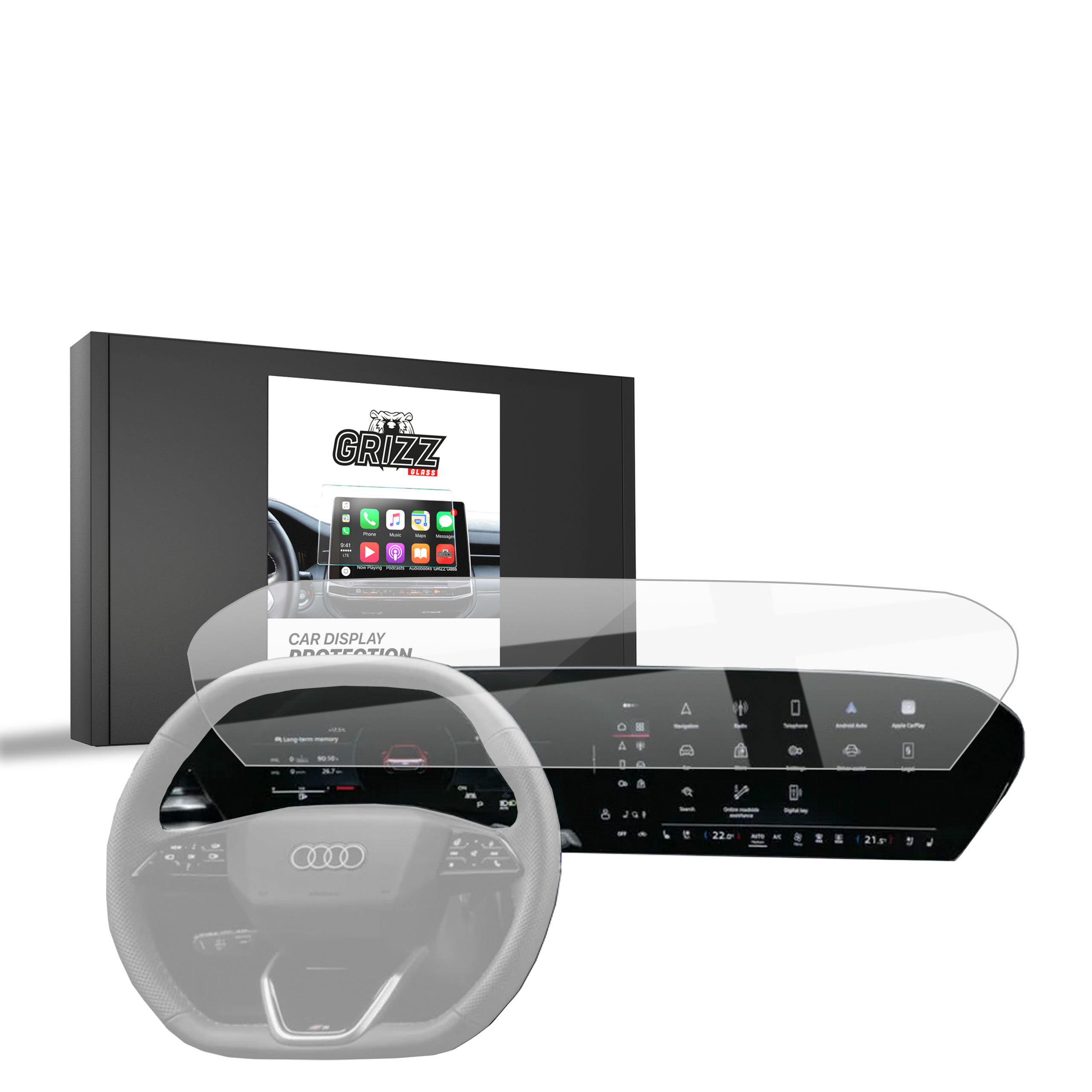 CarDisplay Protection Grizz Keramikfolie für Audi A6 e-tron 14,5
