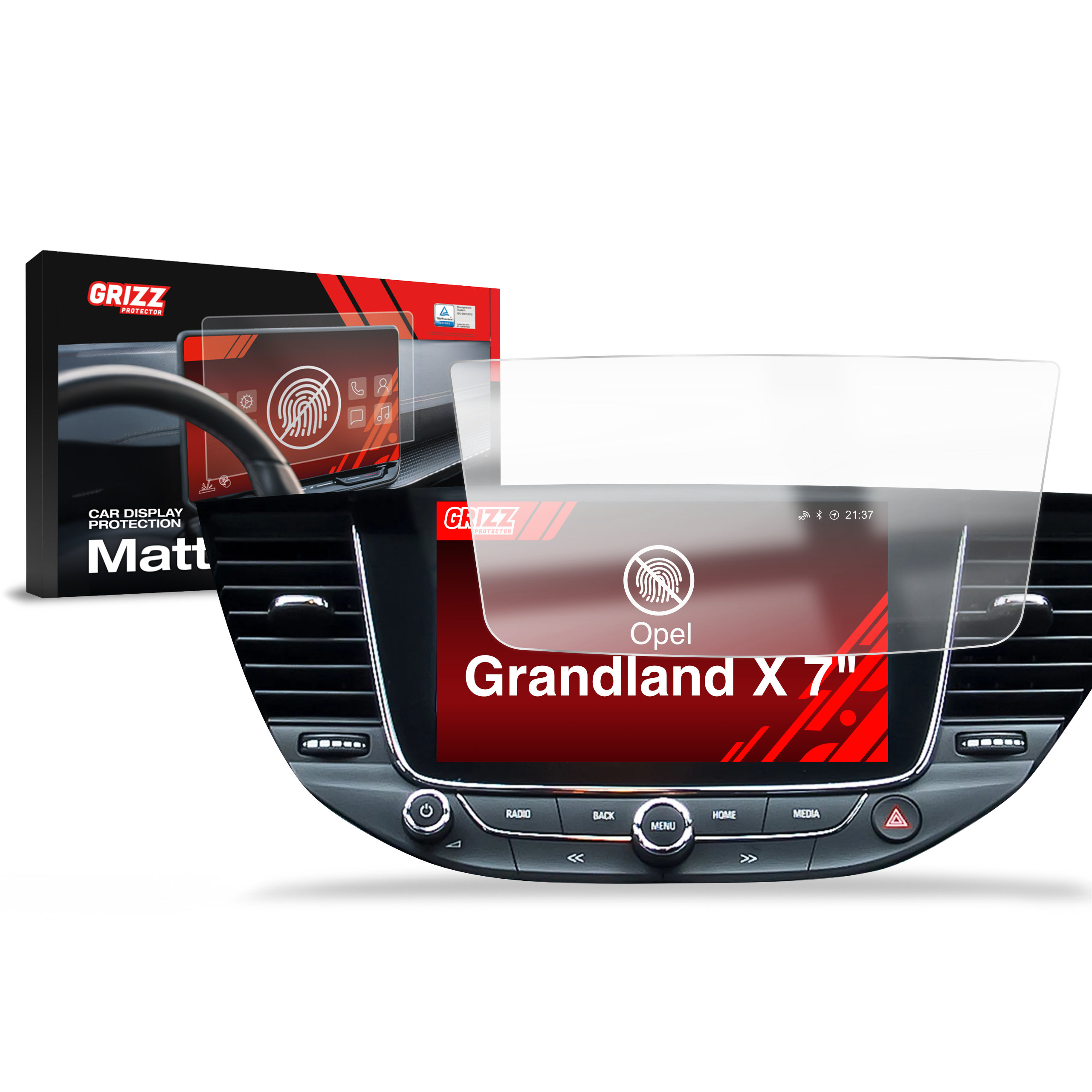 CarDisplay Protection Grizz Mattfolie für Opel Grandland X (2017-2021) 2 gen.