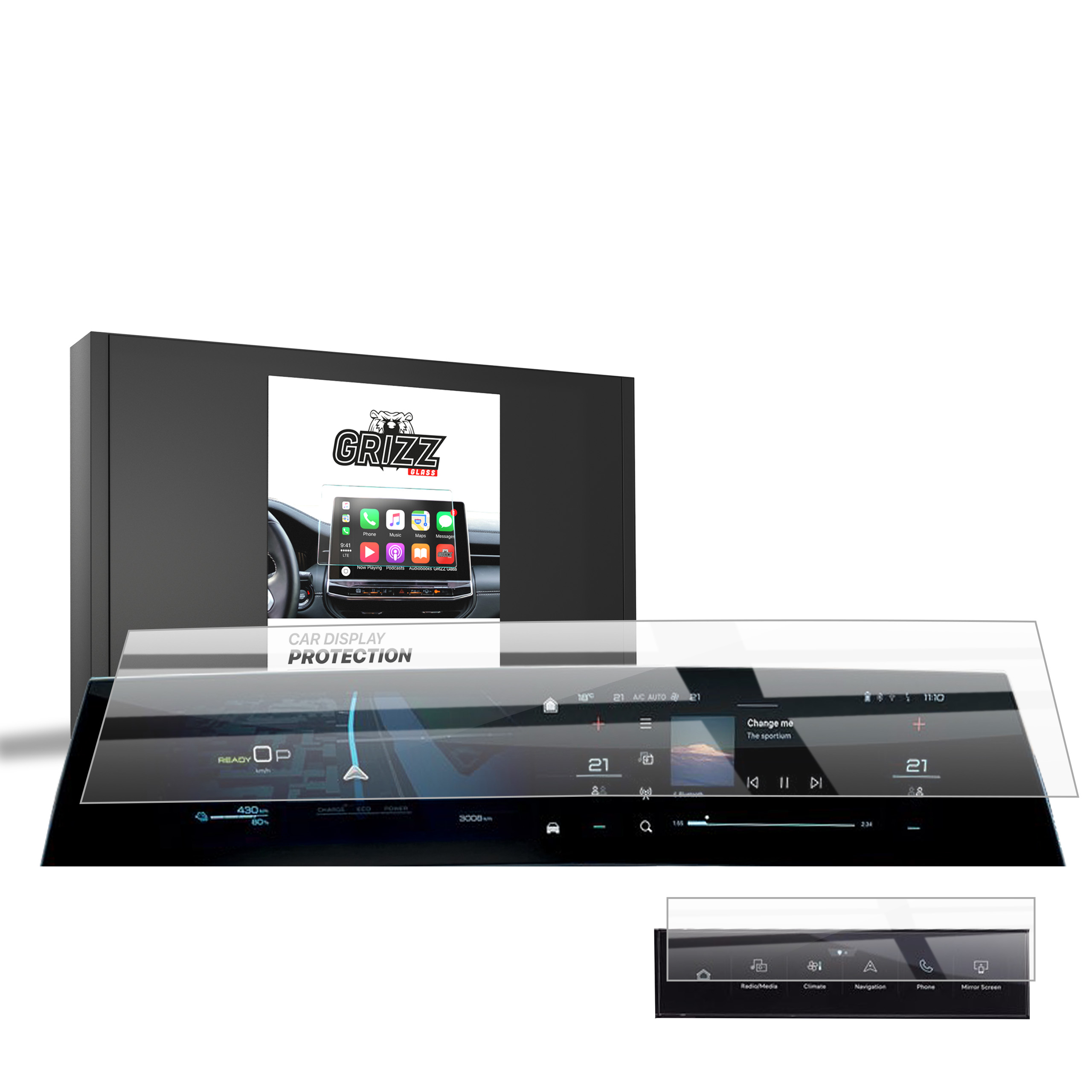 CarDisplay Protection Grizz Keramikfolie für Peugeot 5008 (2024-2025)
