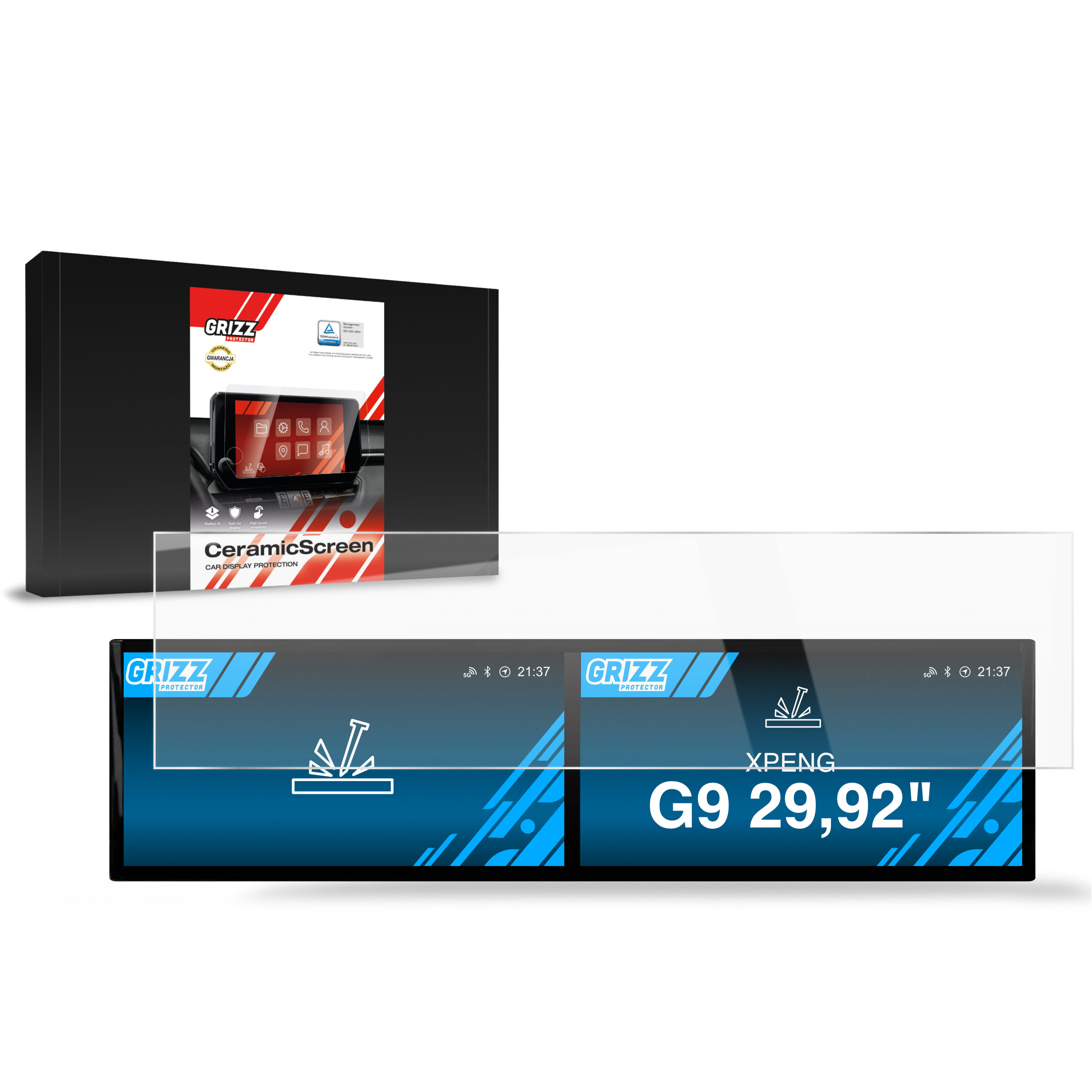 CarDisplay Protection Grizz Keramikfolie für XPENG G9 29,92