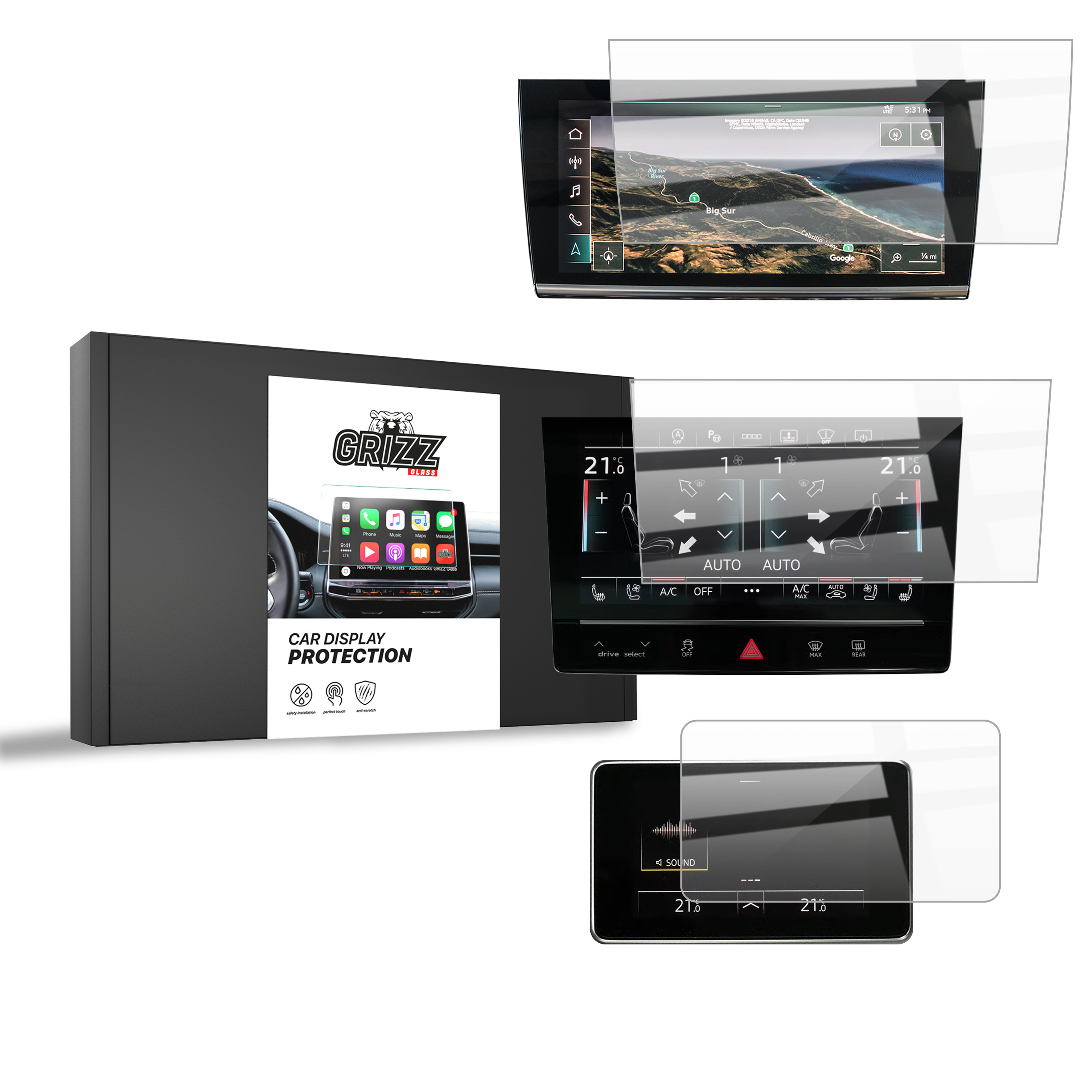 CarDisplay Protection Grizz Keramikfolie für Audi A8 D5 (2022-2025)