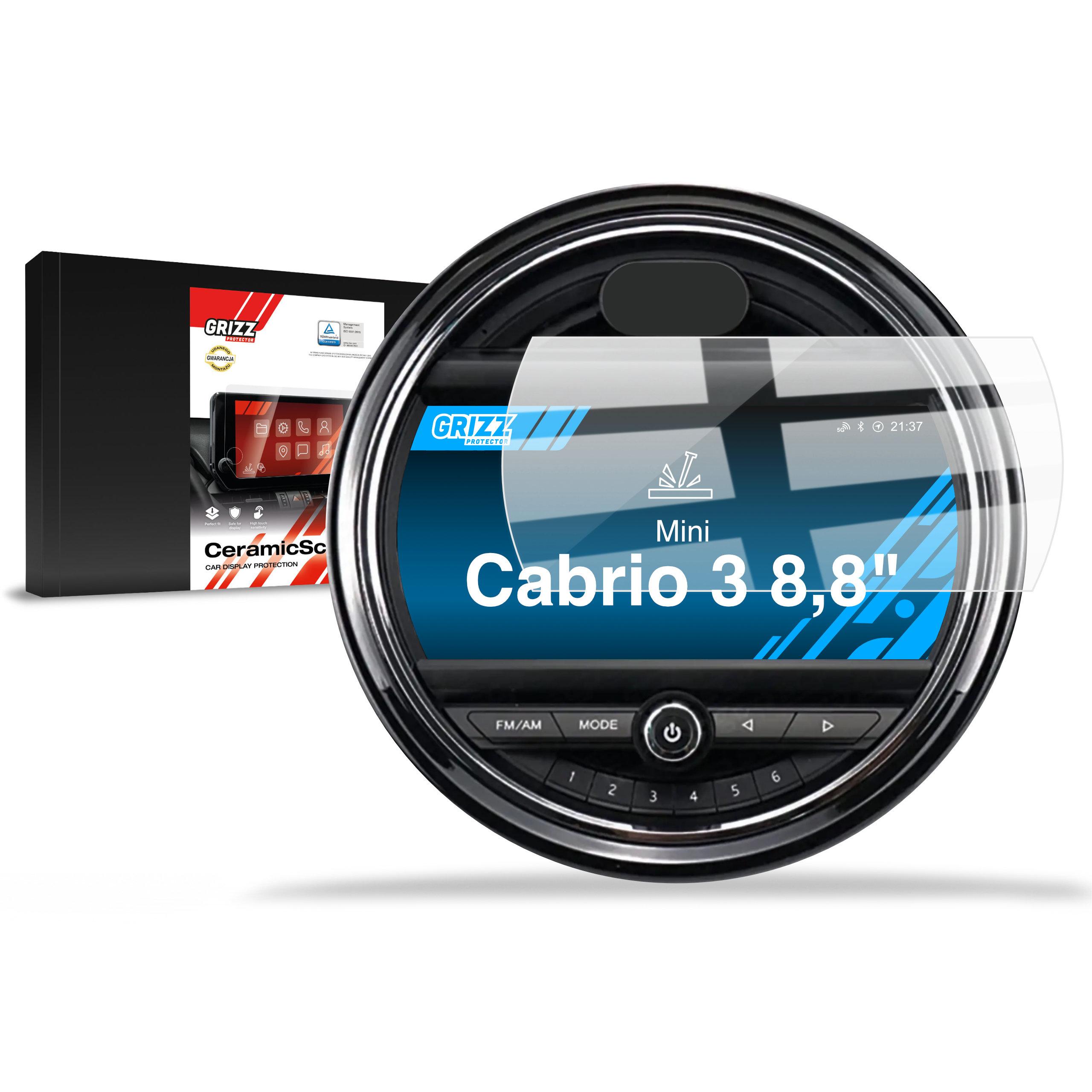 CarDisplay Protection Grizz Keramikfolie für Mini Cabrio 3 (2016-2023)