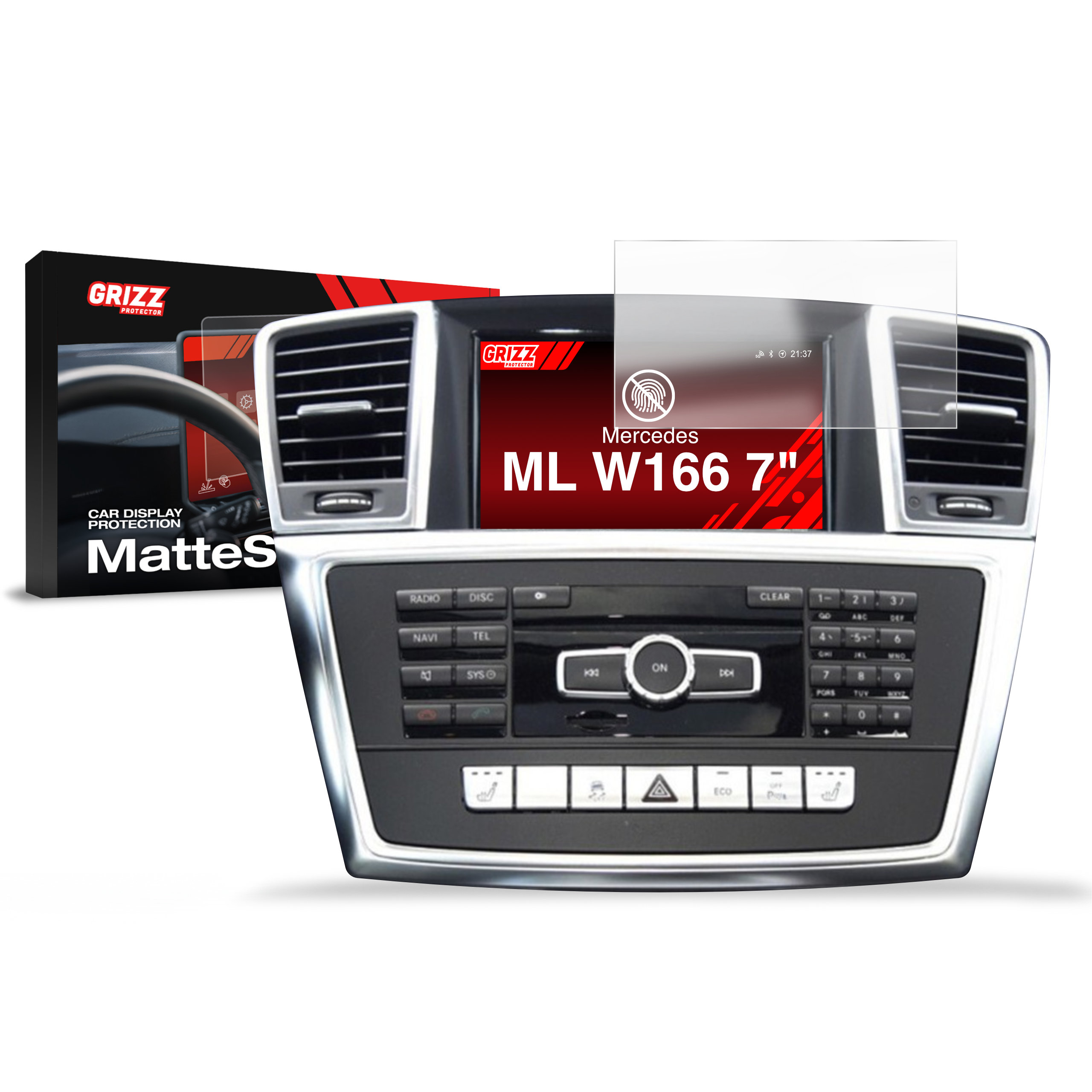 CarDisplay Protection Grizz Mattfolie für Mercedes ML W166 (2011-2015)