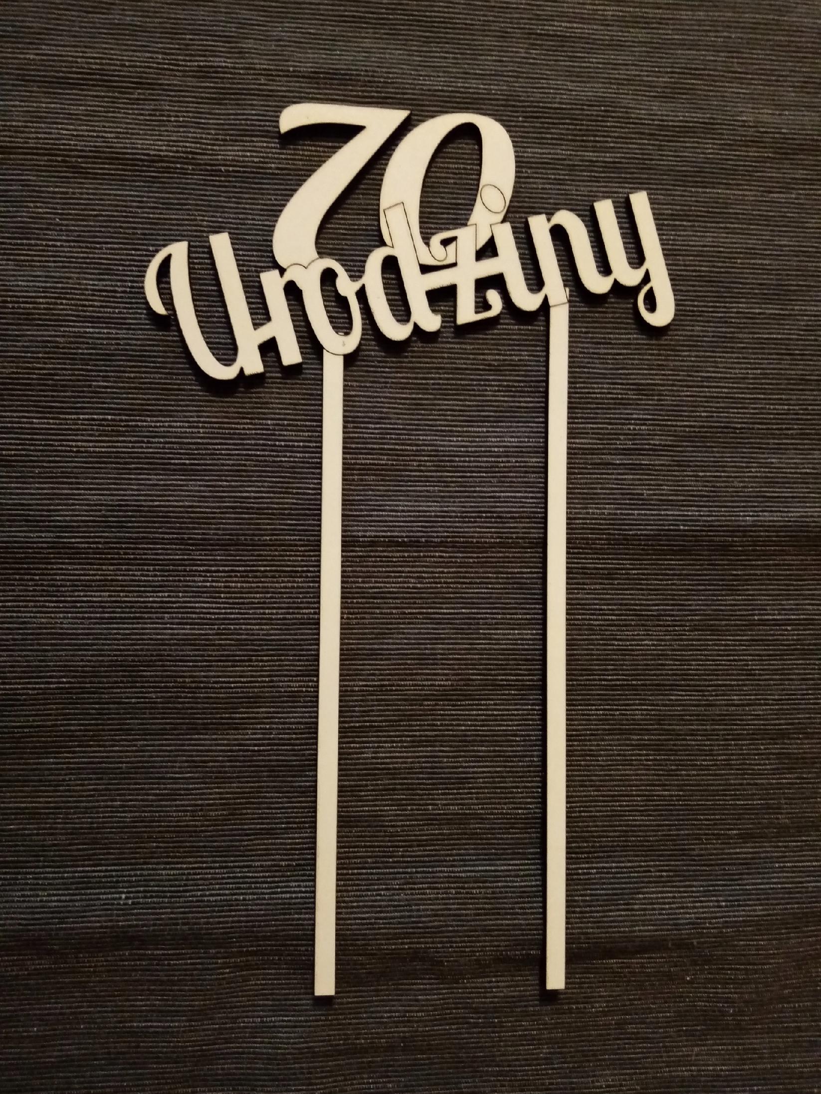 Topper 70 urodziny (18 20 25 40 50 60) itp