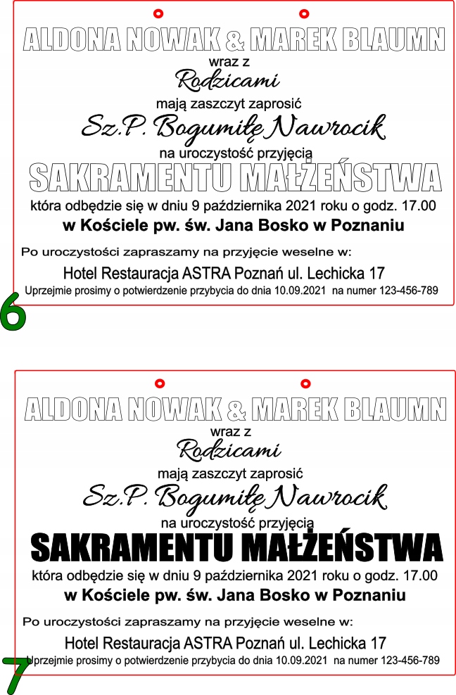 Zaproszenie na ślub