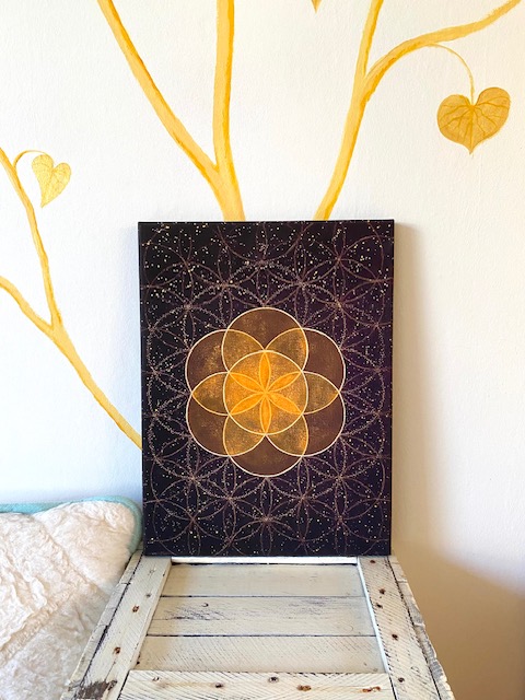 SEED OF LIFE canvas print 30 x 40