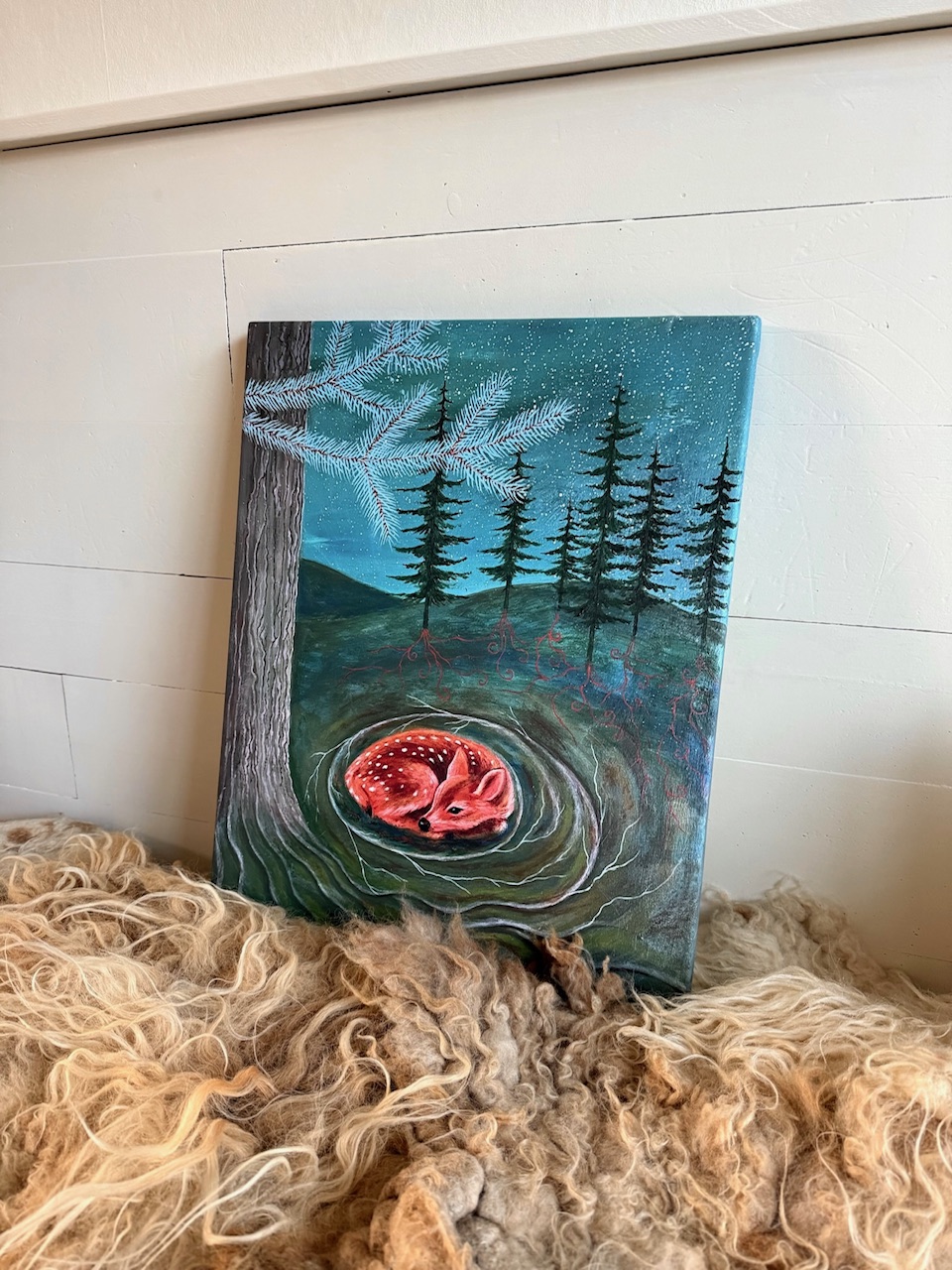 BLUE SPRUCE canvas print 40 x 50