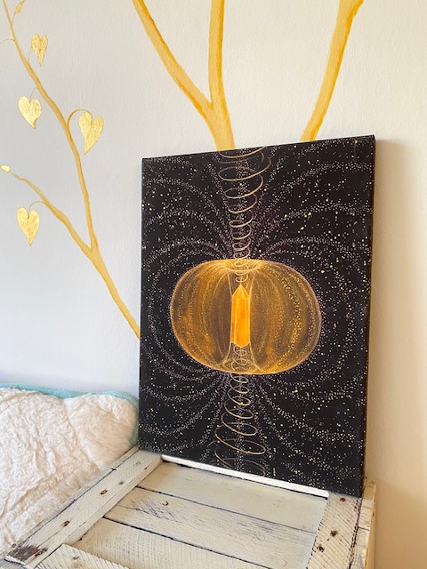 GOLDEN CRYSTAL canvas print 30 x 40