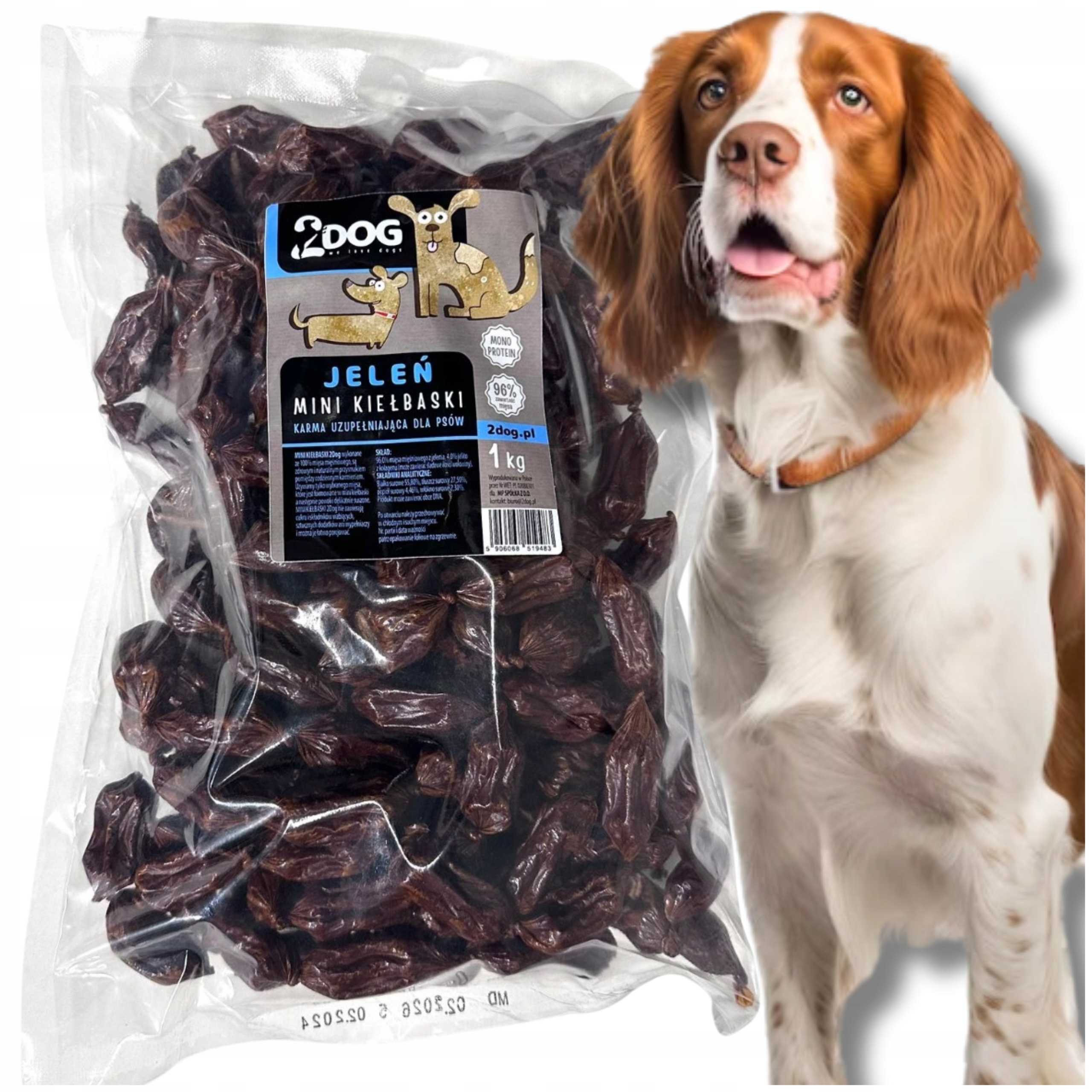 2Dog Mini Kiełbaski JELEŃ 1 Kg