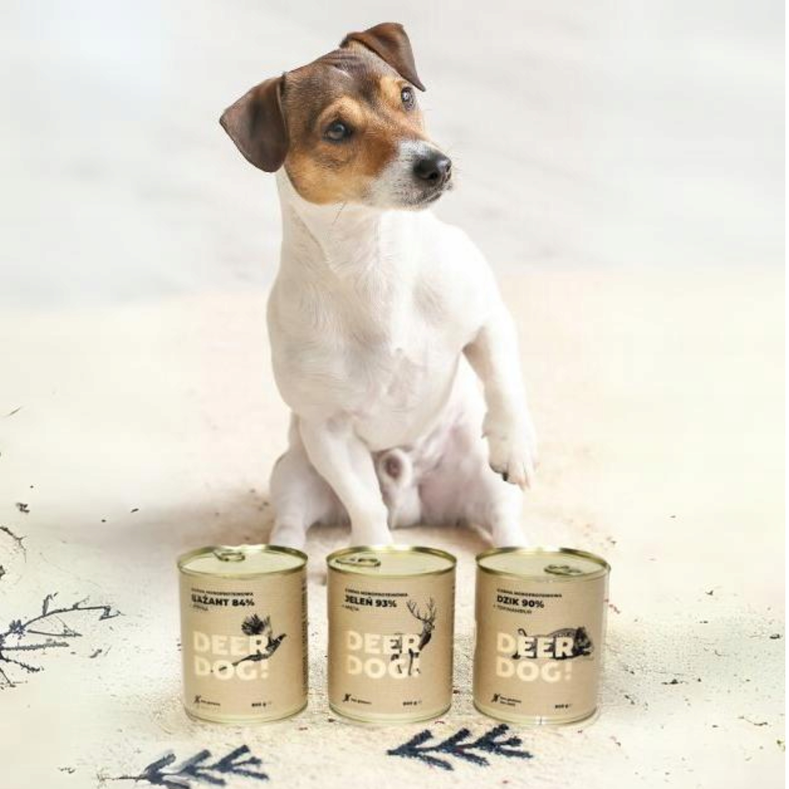 Mokra karma dla psa Deer Dog JELEŃ + MIĘTA puszka 400 G PREMIUM 93% MIĘSA