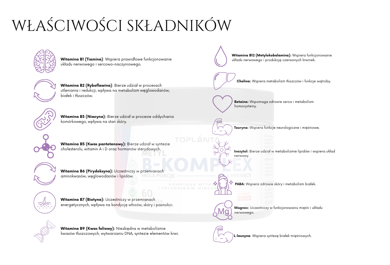 Właściwości składników