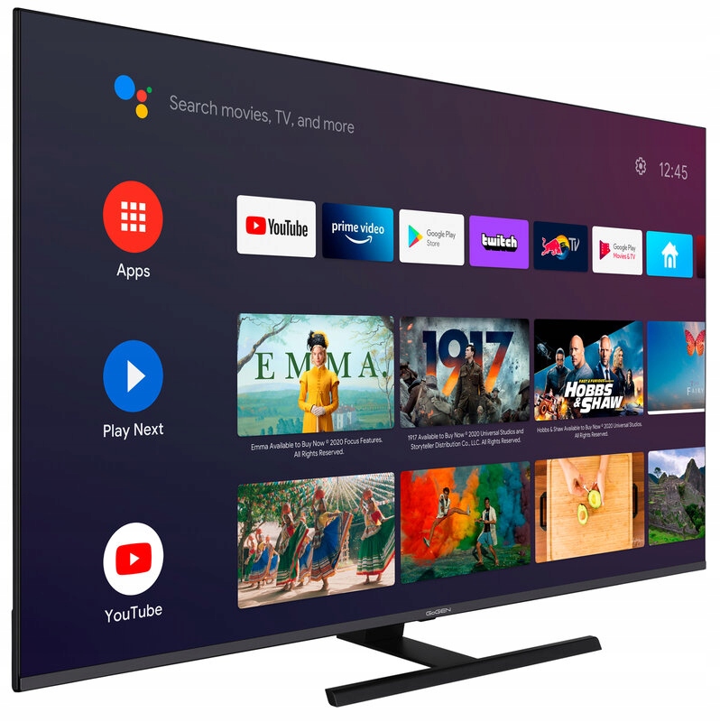 Telewizor SMART Android TV UHD 4K QLED 65 cali WiFi APLIKACJE Netflix