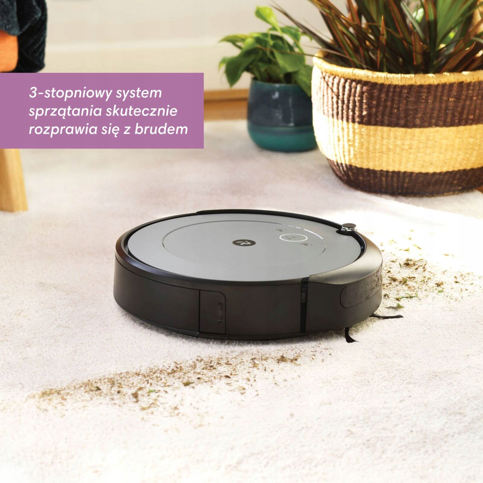 Robot sprzątający ODKURZACZ stacja dokująca APLIKACJA iRobot Roomba