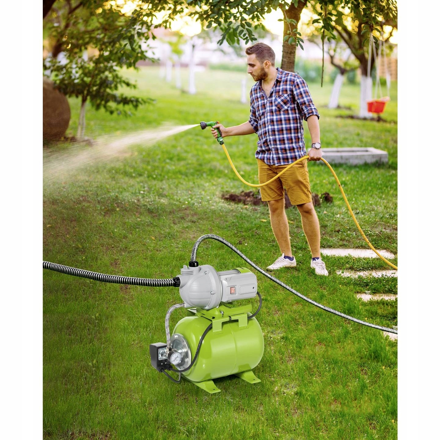 Pompa do wody 600 W ZBIORNIK CIŚNIENIOWY 19L 3.6 BAR MANOMETR 4600 l/h 230V