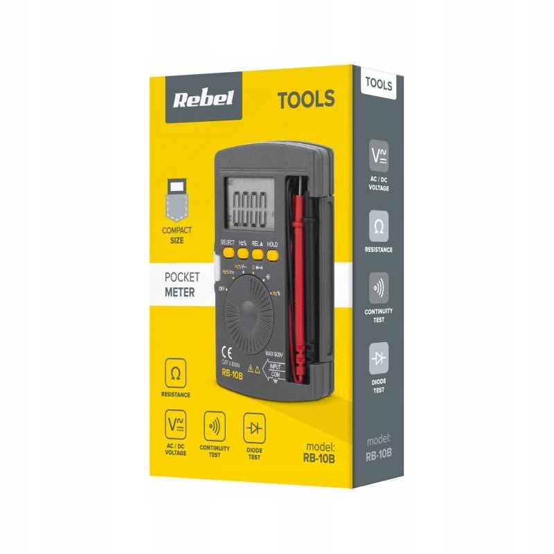 Miernik Uniwersalny Multimetr Kieszonkowy