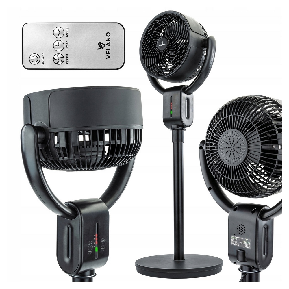 Wentylator podłogowy WIATRAK stojący TIMER REGULACJA kąta NACHYLENIA PILOT