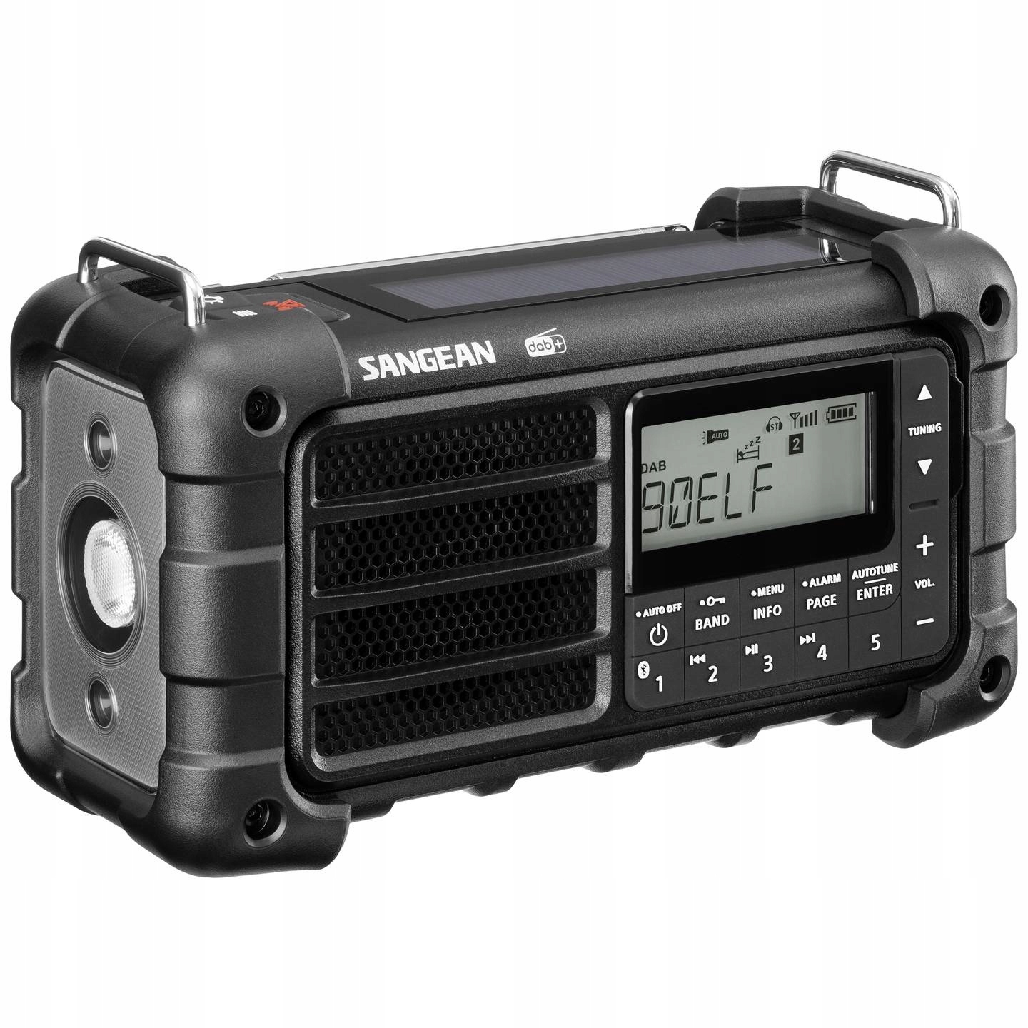 Radio FM outdoorowe DAB + SOLARNE survivalowe Bluetooth DYNAMO latarka IP55
