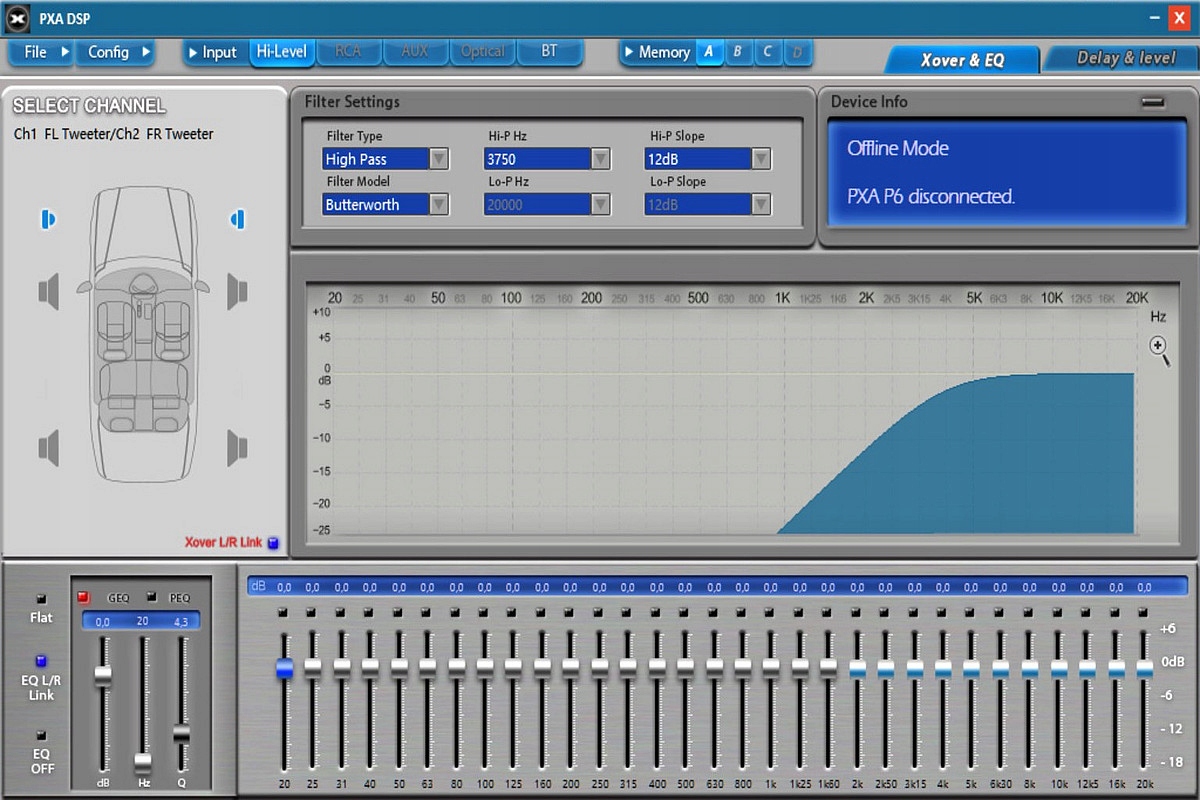 Procesor DSP Excursion 6 kanałów wzmacniacz BT