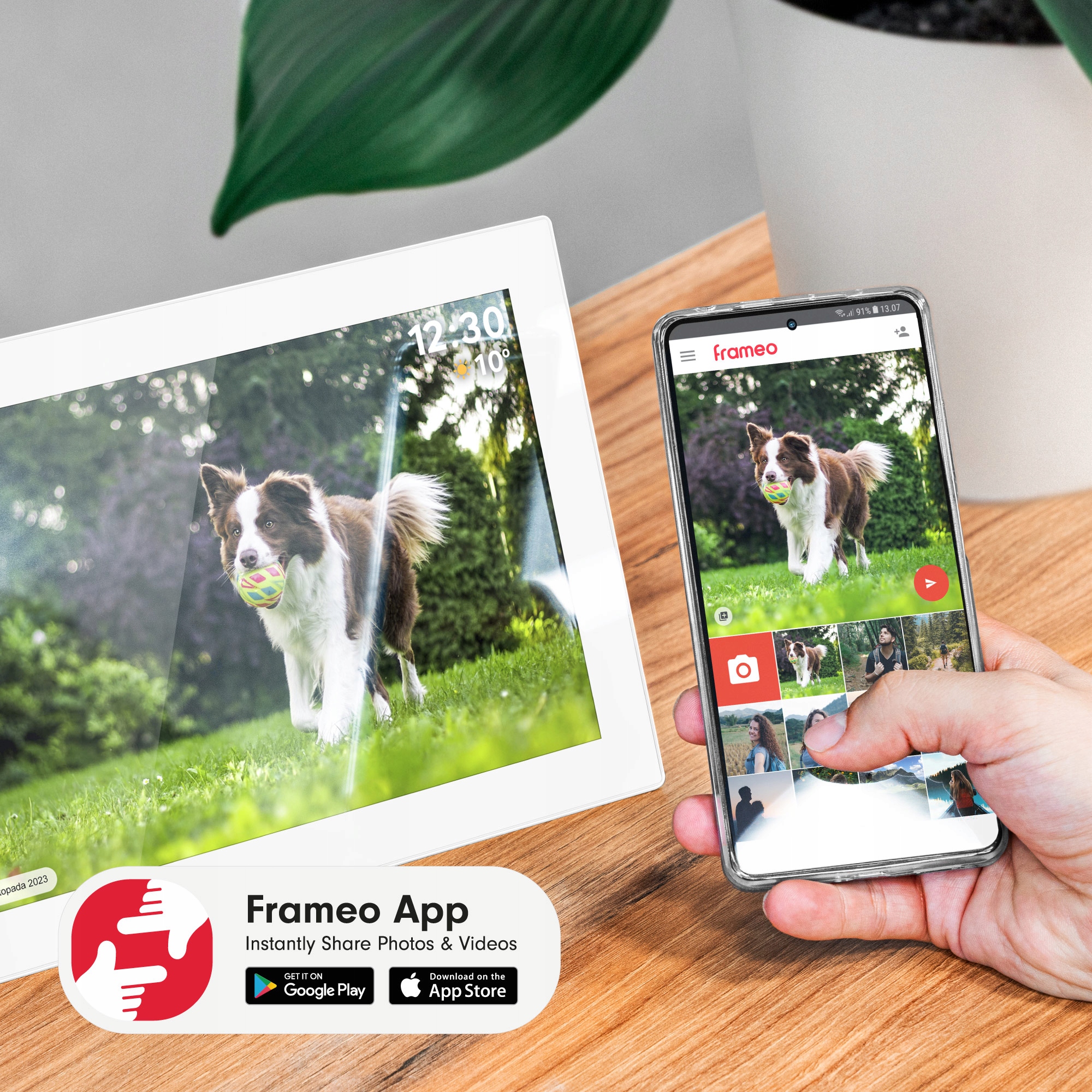 Cyfrowa ramka na zdjęcia 10.1 cali IPS dotyk Android WiFi WIDEO POGODA SD