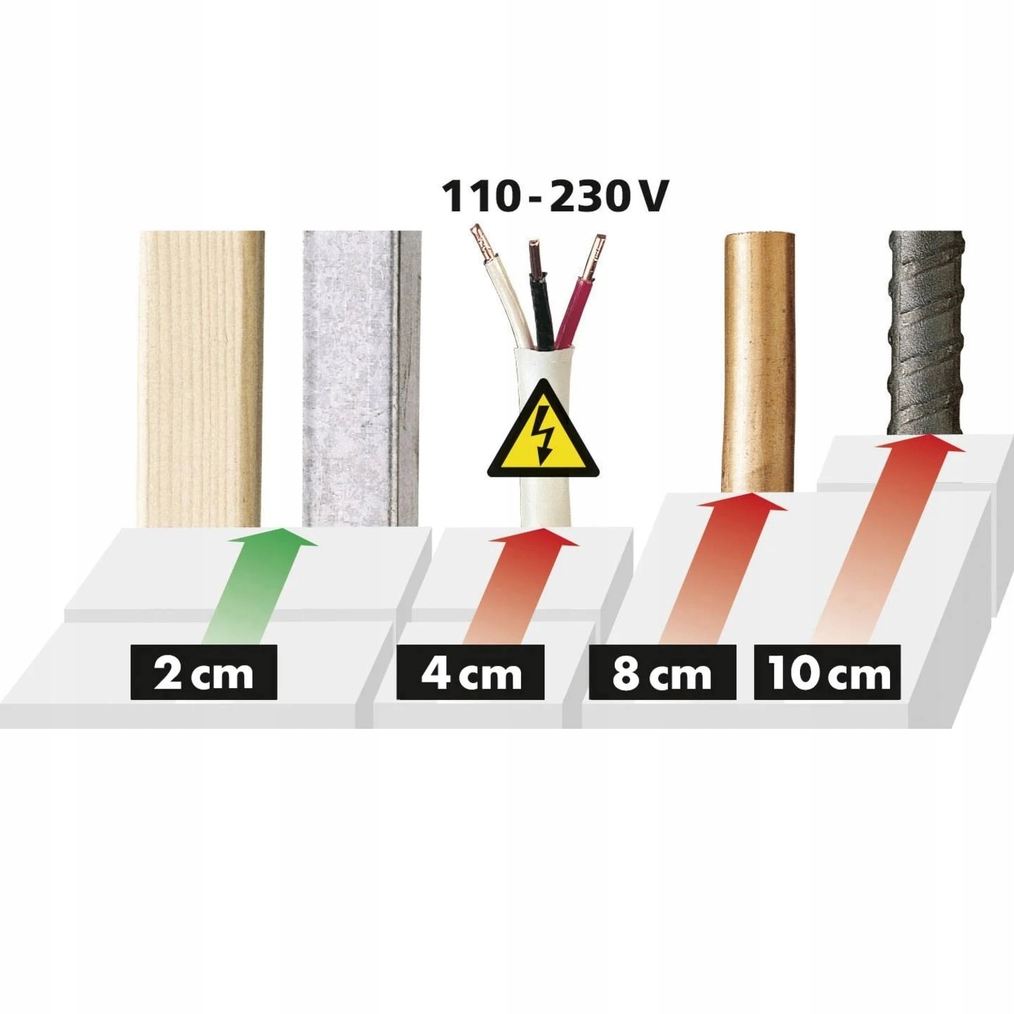 Wykrywacz metali przewodów dalmierz laserowy 2w1