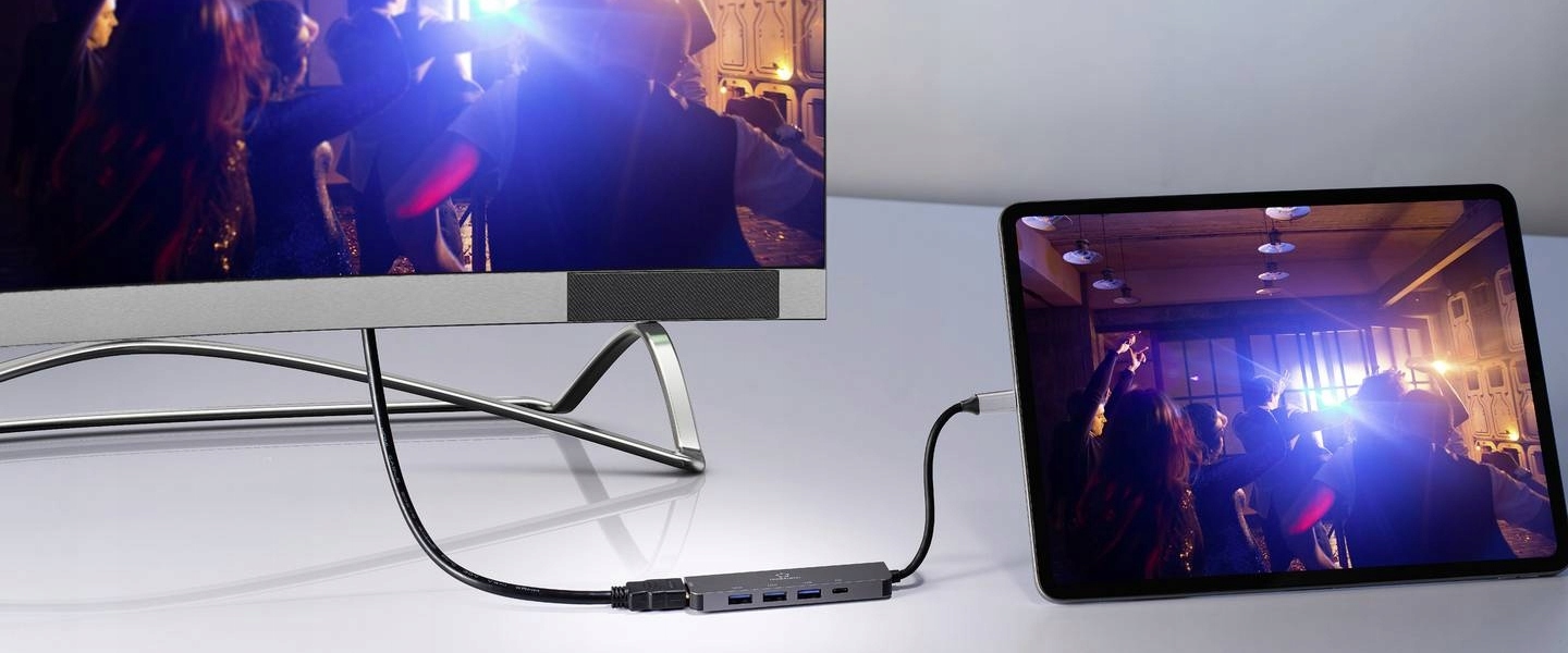 Stacja dokująca USB C HUB ADAPTER HDMI Przejściówka z USB do HDMI 4K
