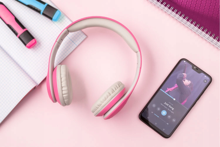 Słuchawki dla dzieci bezprzewodowe Bluetooth KrugerMatz AUX mikrofon