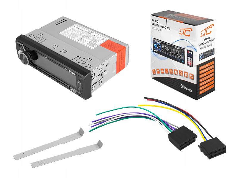 Radio samochodowe 1DIN Bluetooth USB Pilot ISO