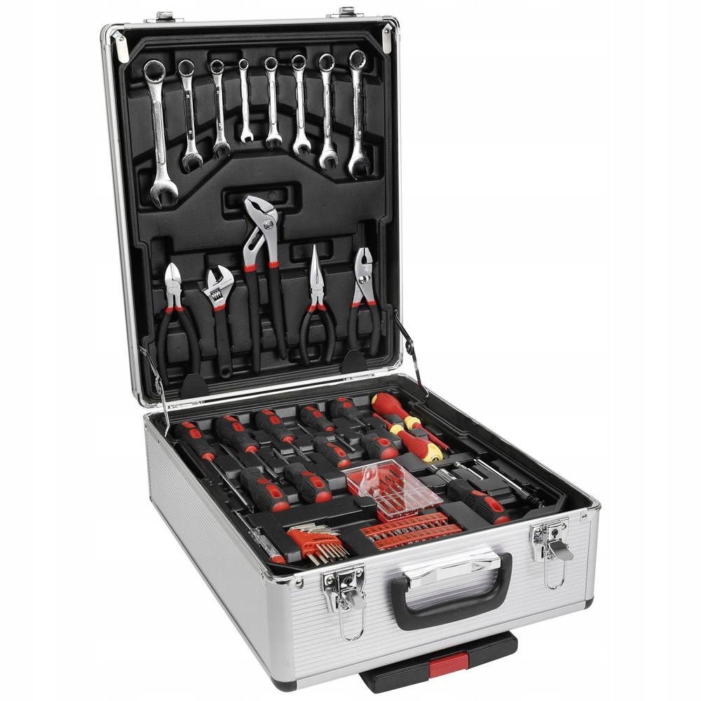 Zestaw narzędzi w walizce aluminiowej 1050 elementów walizka na kółkach