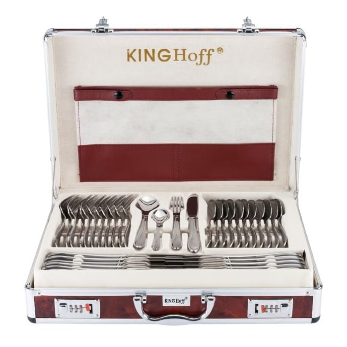 Sztućce Satynowane w Walizce 72 ele 12 osób