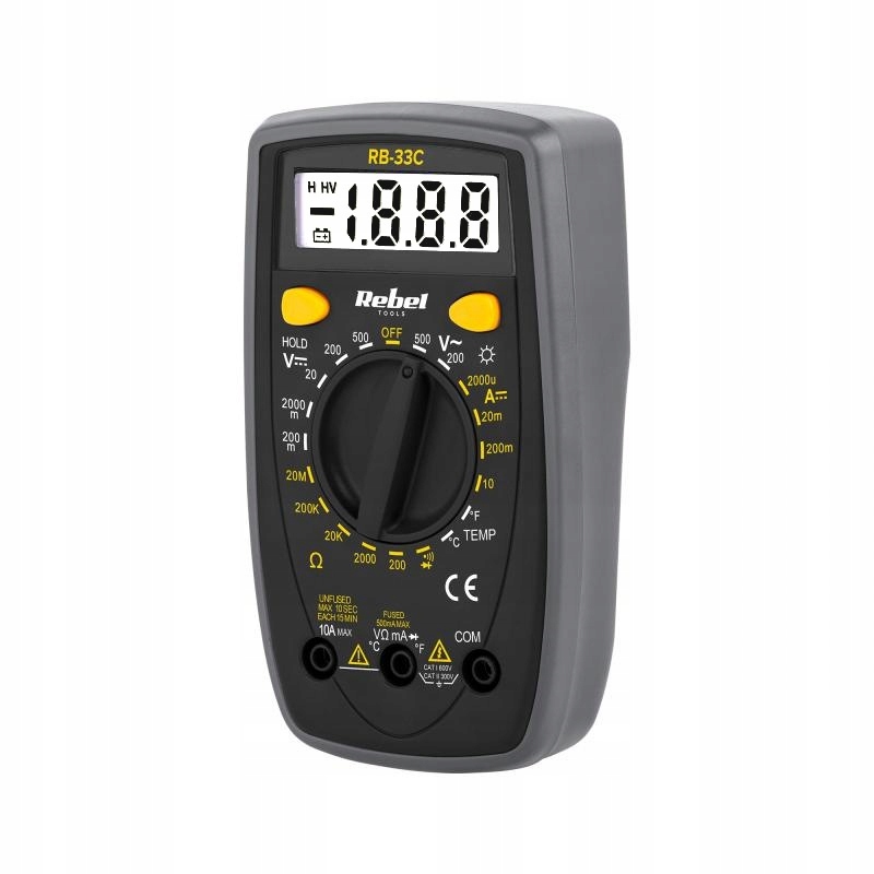 Miernik Uniwersalny Multimetr Temperatura LED LCD