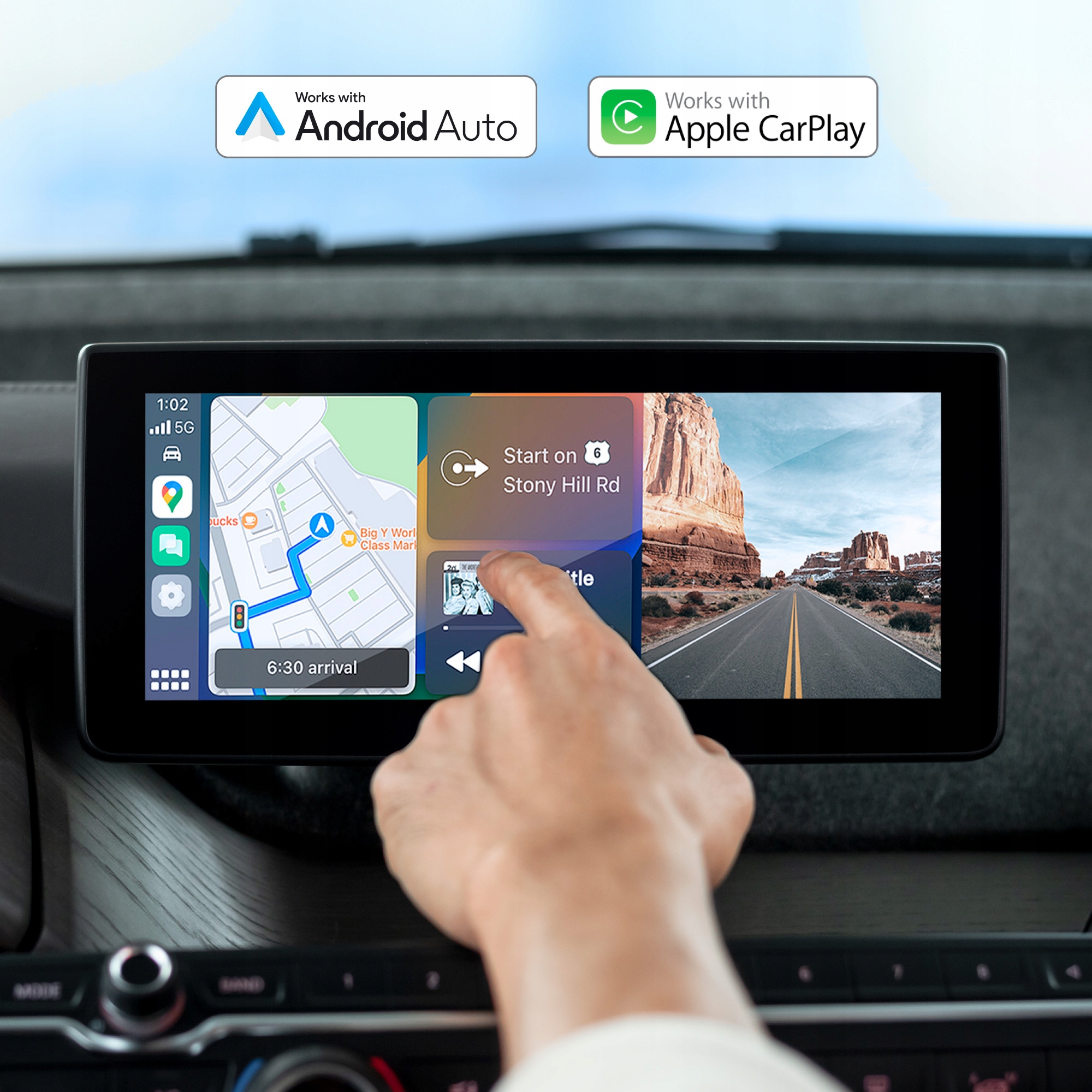Adapter CarPlay Android Auto Bluetooth WiFi bezprzewodowy