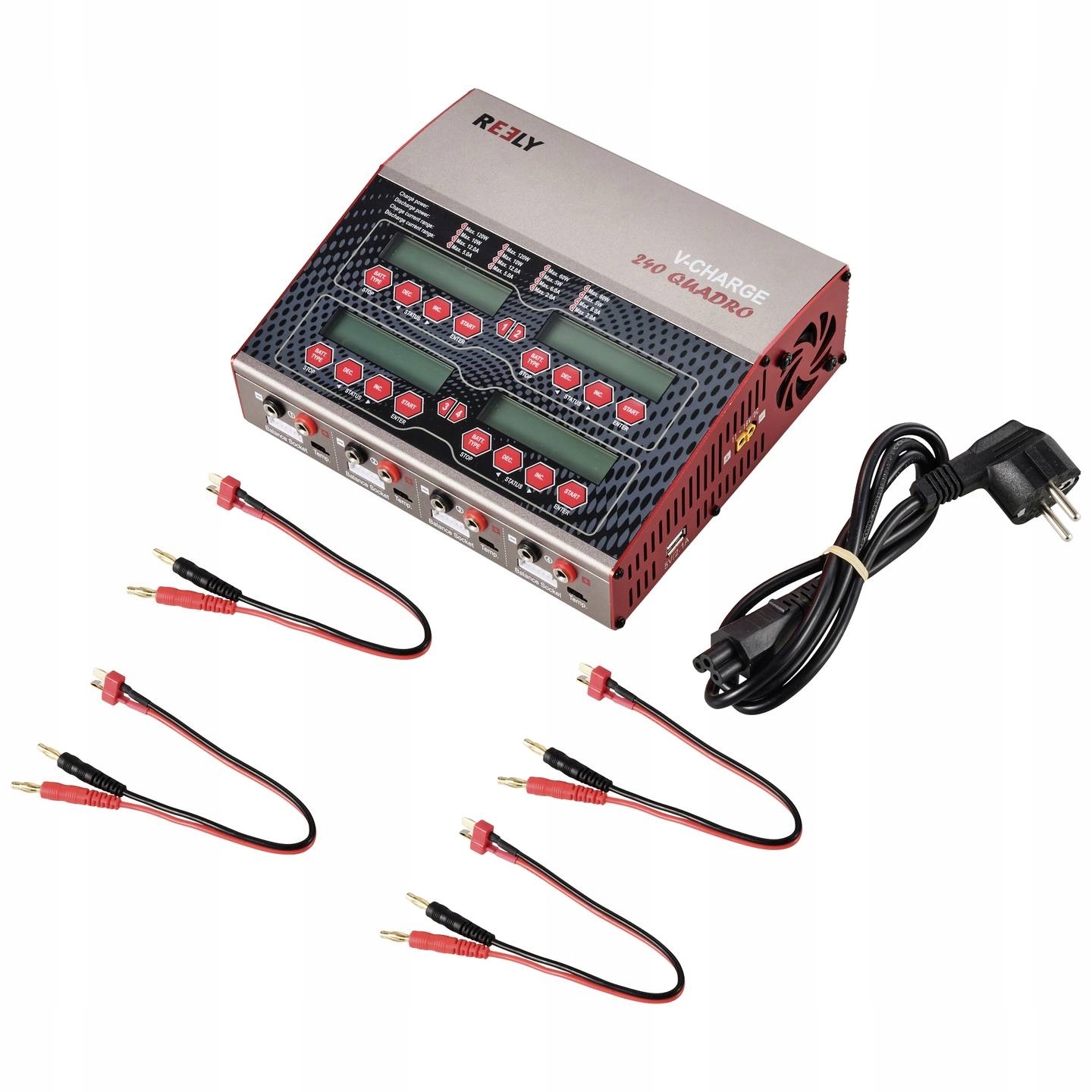 Ładowarka WIELOFUNKCYJNA do akumulatorów MODELARSKA 240W 4 wyjścia Reely