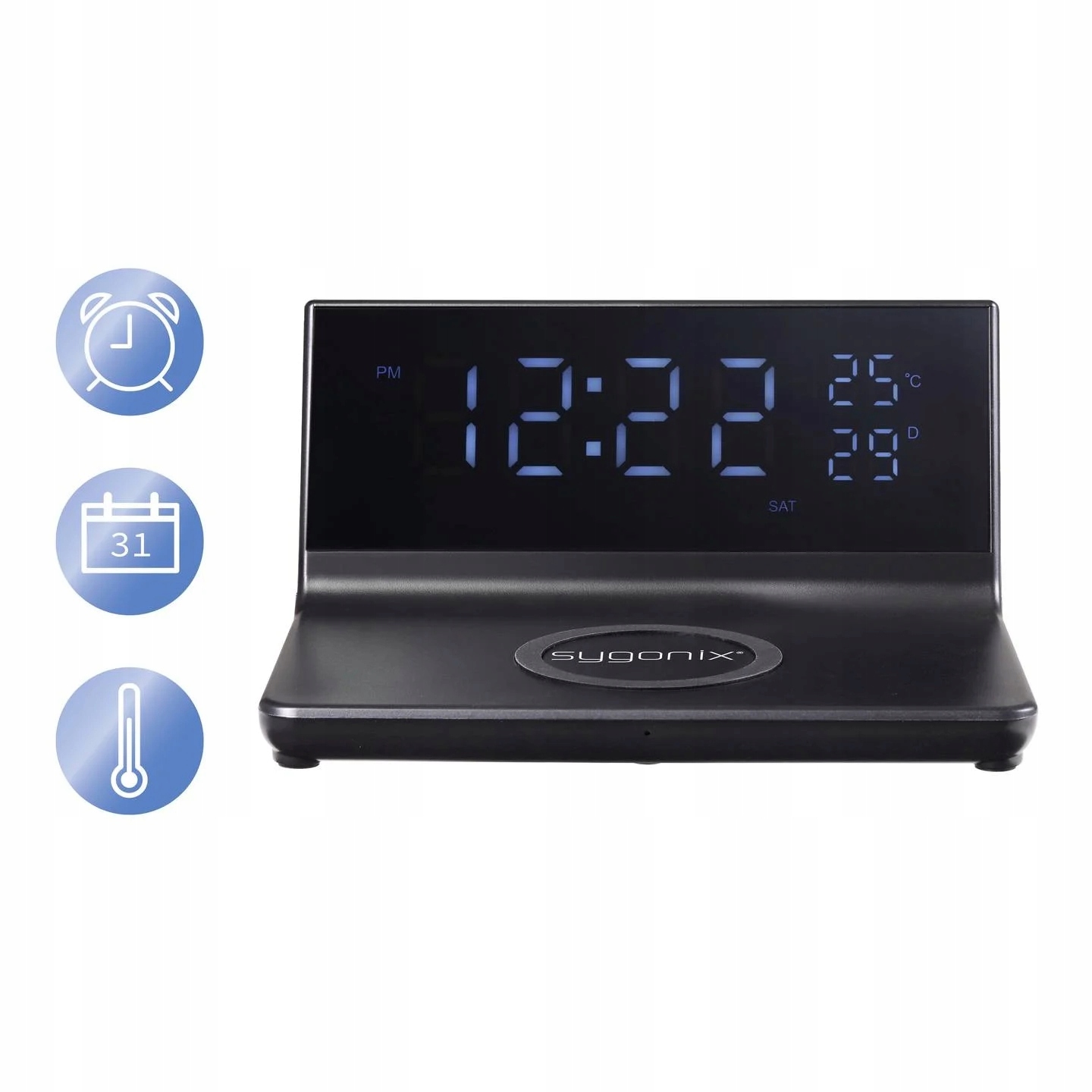 Budzik zegar temperatura ŁADOWARKA bezprzewodowa