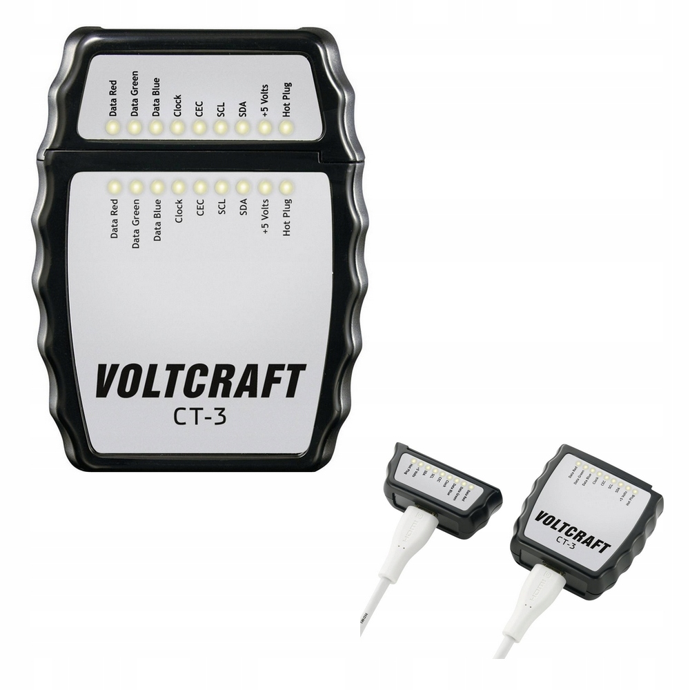 Tester kabli HDMI przewodów do 100 m VOLTCRAFT dwa moduły