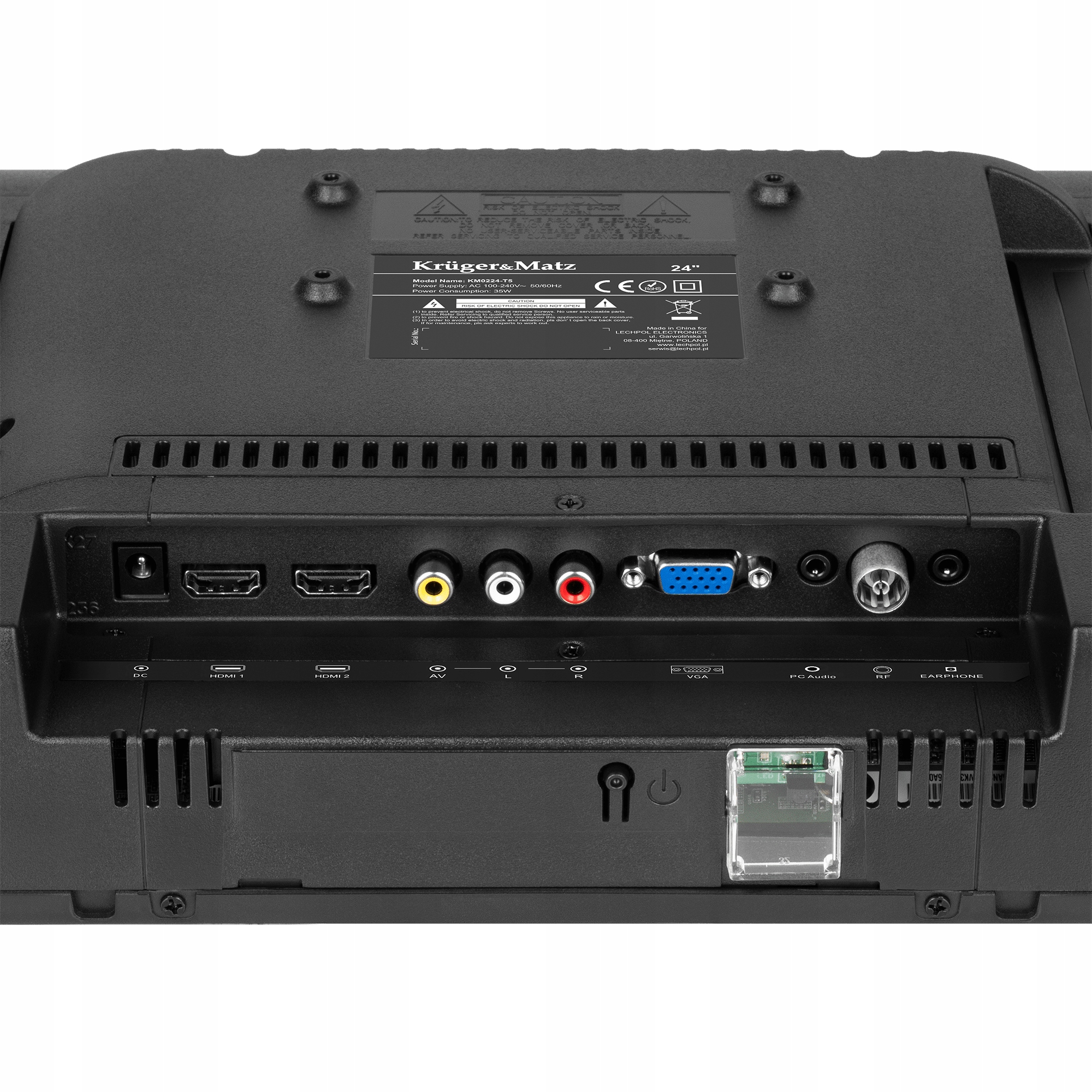 Telewizor do KAMPERA HD 24 cale DVBT2 2x USB 2x HDMI PC audio VGA 230V 12V