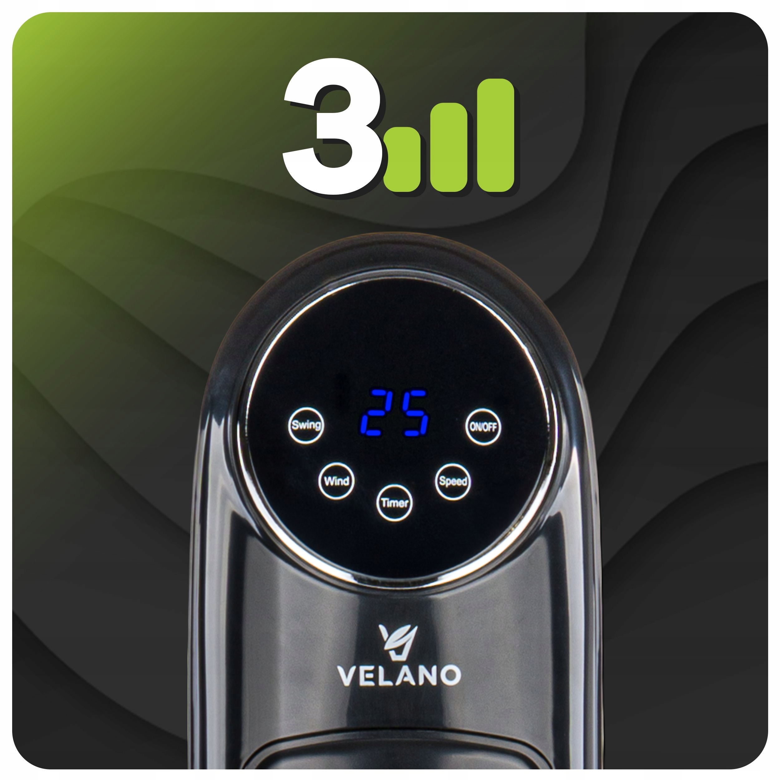 Wentylator PODŁOGOWY kolumnowy OSCYLACJA timer PILOT REGULACJA prędkości