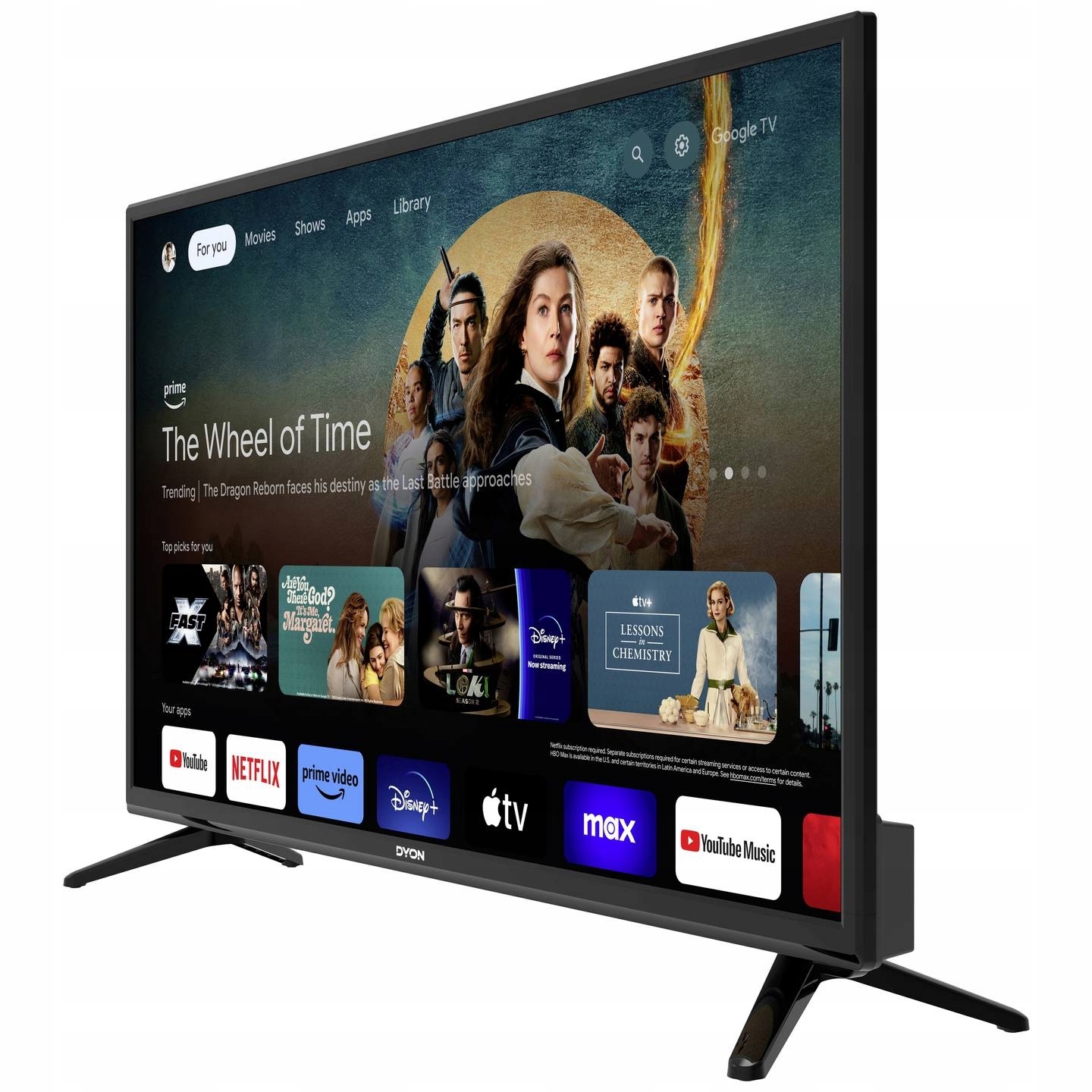 Telewizor 32 cale SMART TV HD ready 1366x768 Pixeli DVB-T2 WiFi Google Play