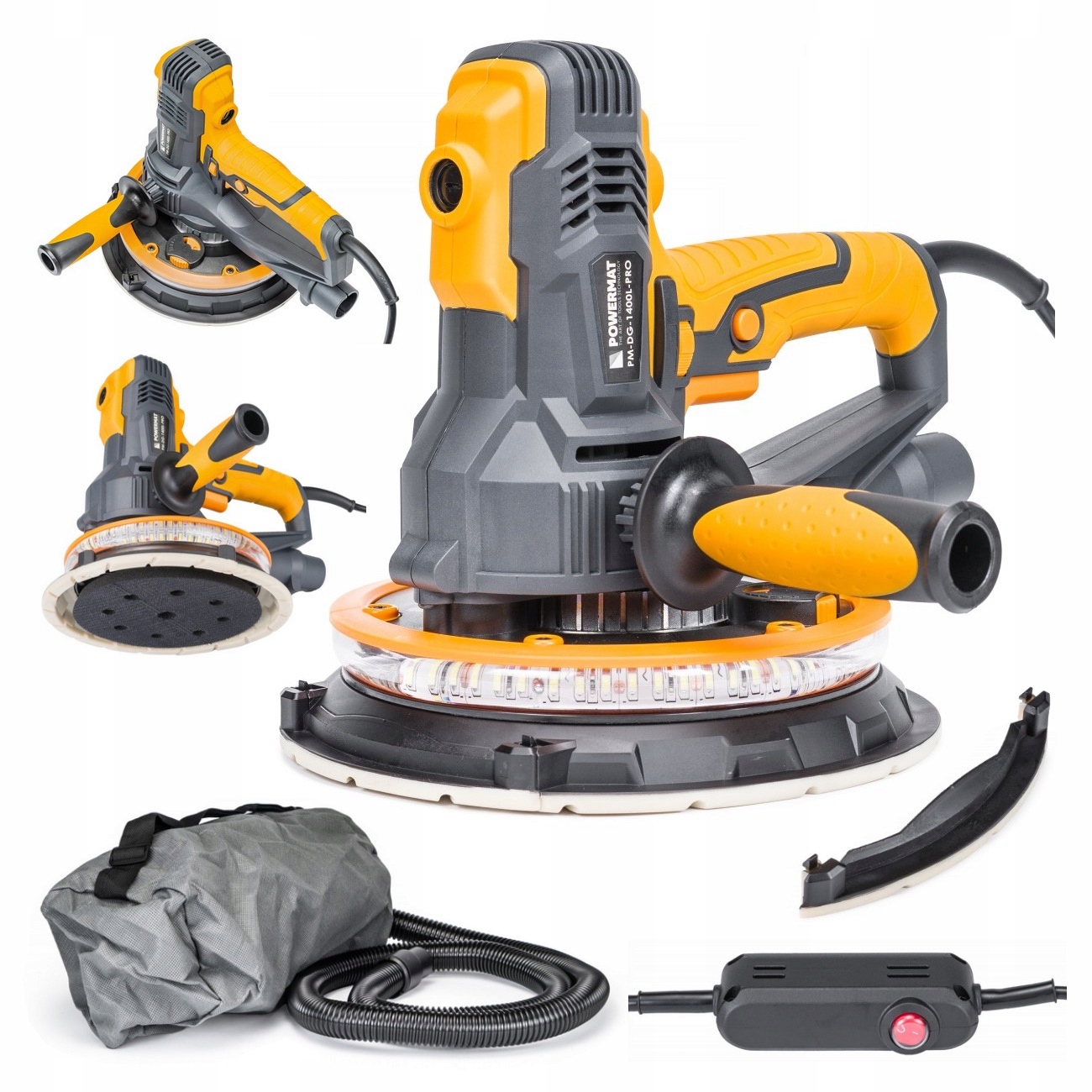 Szlifierka do GIPSU 180mm 2300rpm LED worek na pył