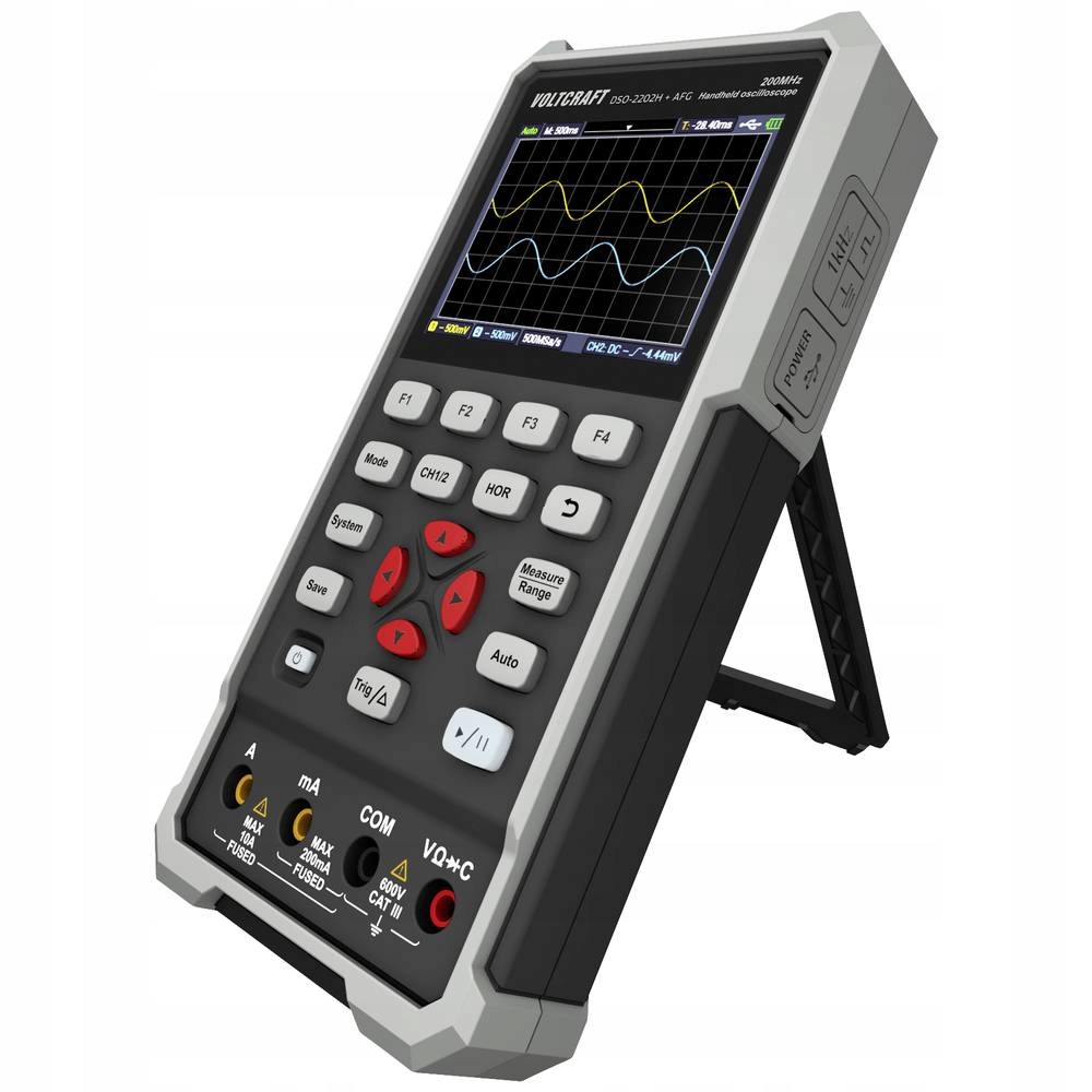 Oscyloskop MULTIMETR cyfrowy mobilny ręczny USB 200 MHz 1 GSa/s VOLTCRAFT