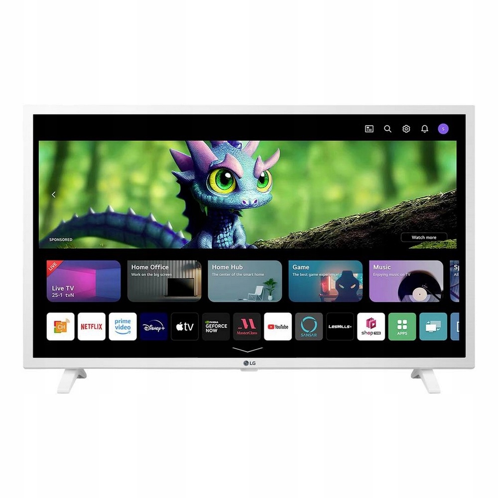 BIAŁY TELEWIZOR LG SMART TV WiFi BT webOS LED FHD 32'' Netflix YouTube 12V