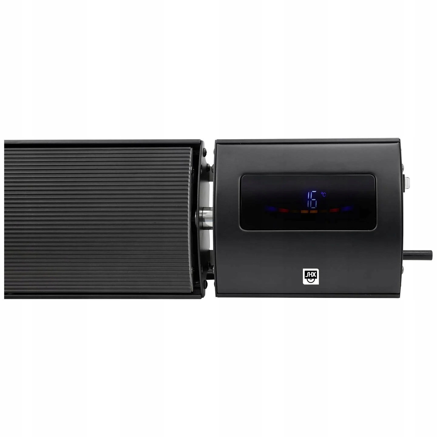 Grzejnik sufitowy ścienny czarny 2400W PILOT wyświetlacz IP44 timer