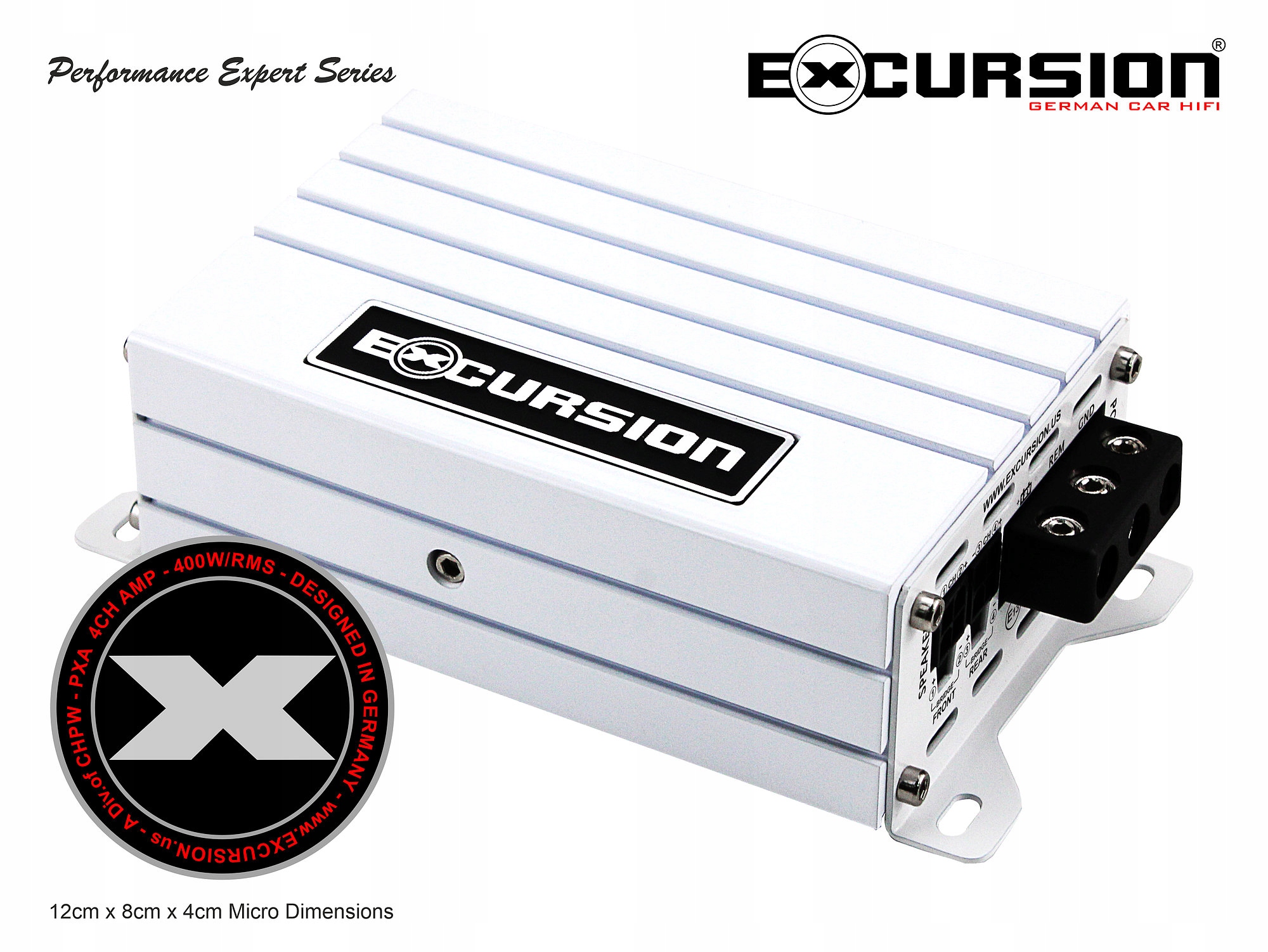 WZMACNIACZ Excursion do systemów fabrycznych 4 kanały 4x 100W 2x 200W FRD