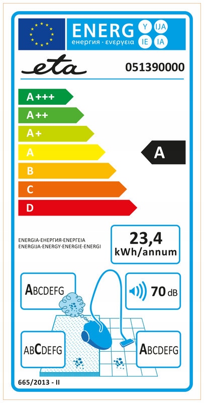 Odkurzacz Bezworkowy Eta Salvet Filtr HEPA
