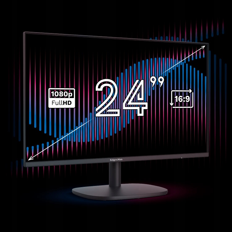 Monitor do komputera E-LED FULL HD IPS 24 cale KrugerMatz HDMI VGA 100Hz