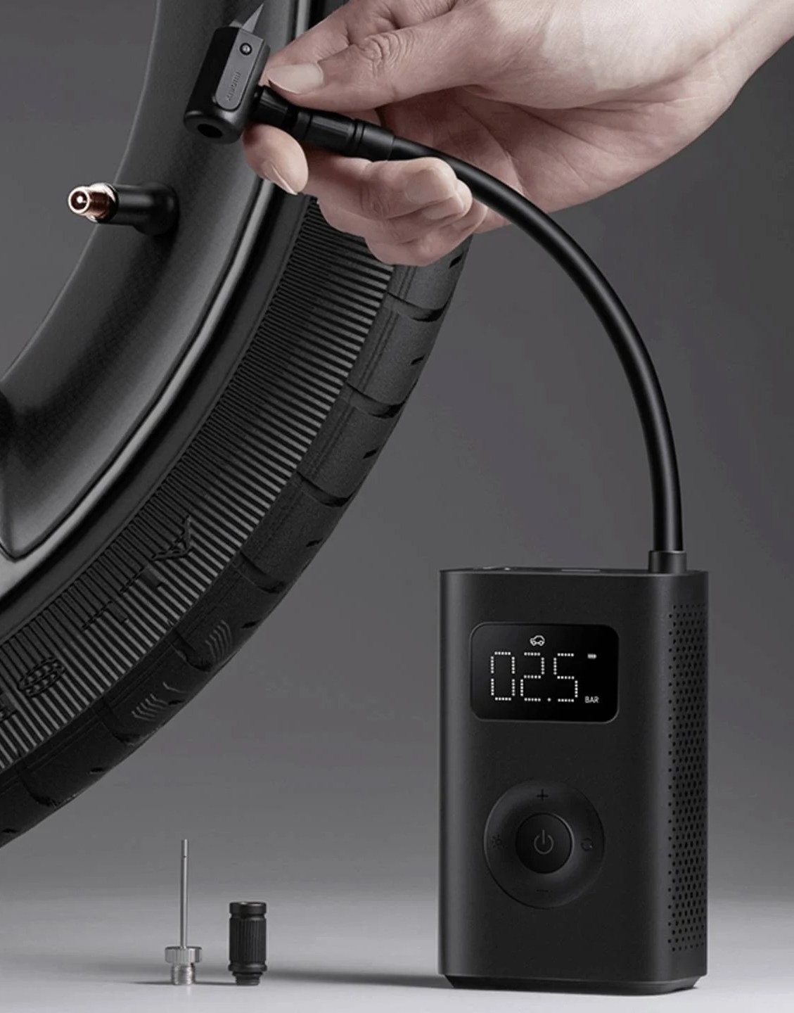 Pompka KOMPRESOR akumulatorowy do 10 BAR latarka światło ETUI Xiaomi