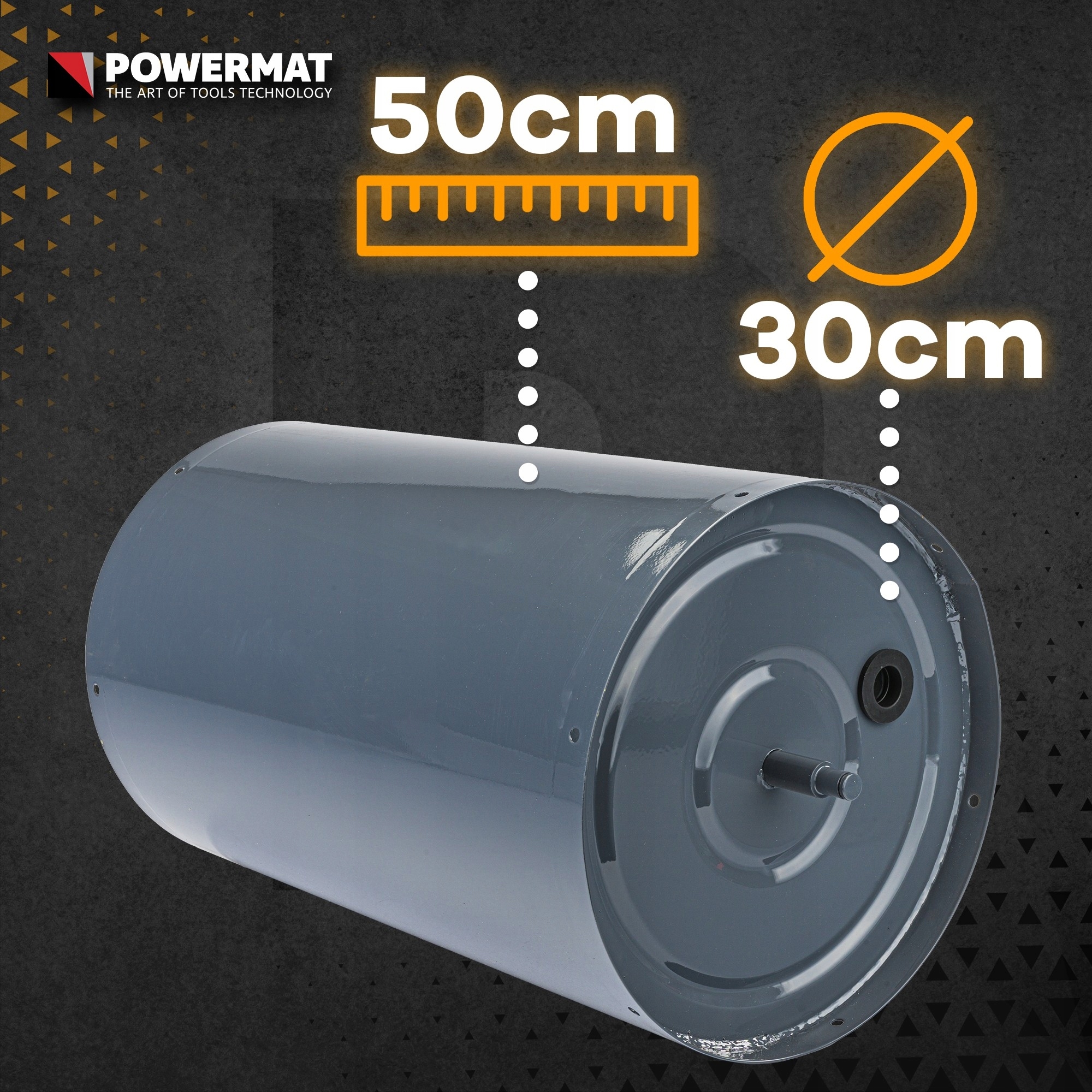 Walec do TRAWY ogrodowy AERATOR do trawnika ubijak do gleby ziemi 35L 50cm