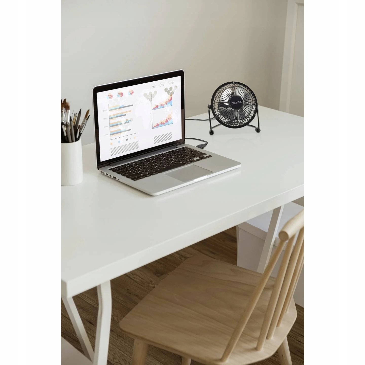 Wentylator USB do biura RETRO na biurko REGULACJA nachylenia Sygonix